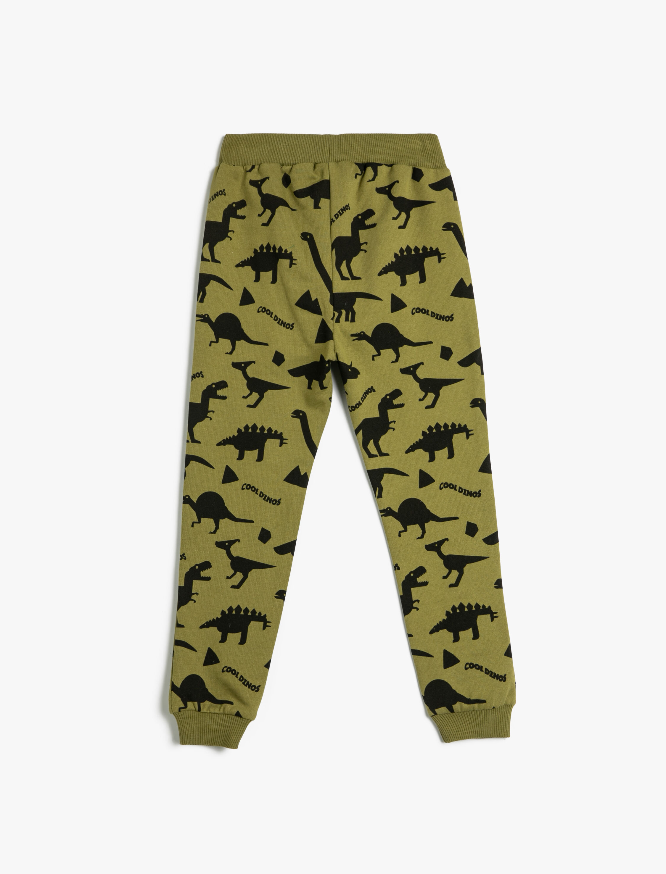  Erkek Bebek Dinozorlu Eşofman Altı Beli Bağlamalı Şardonlu Pamuklu