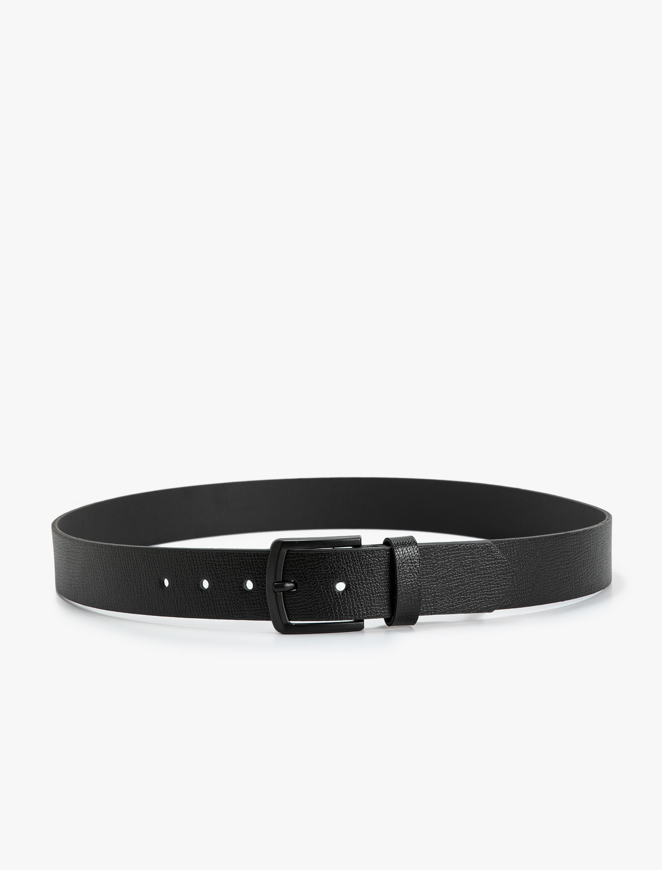  Erkek Kemer Deri Görünümlü Metal Toka Detaylı