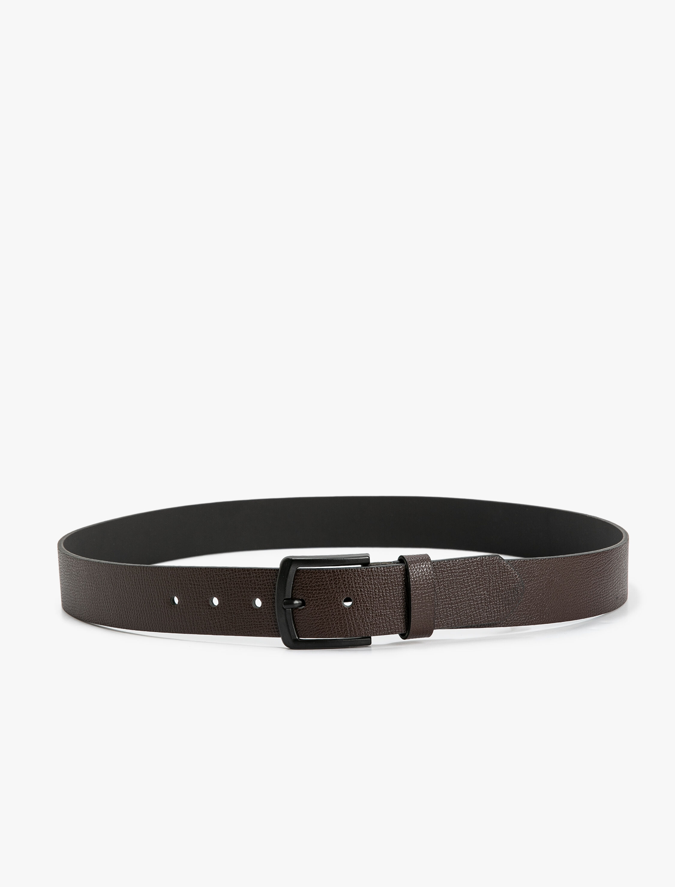  Erkek Kemer Deri Görünümlü Metal Toka Detaylı