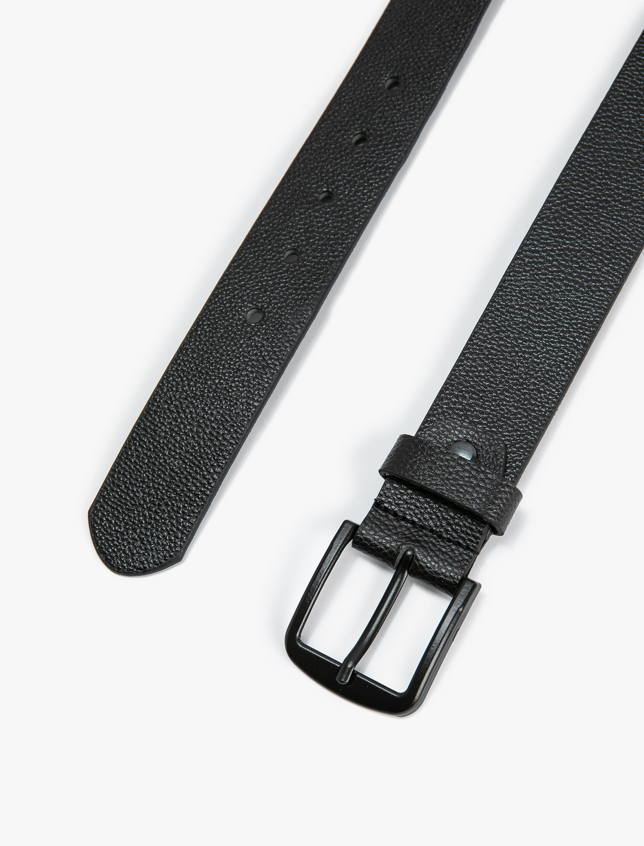  Erkek Kemer Deri Görünümlü Metal Toka Detaylı