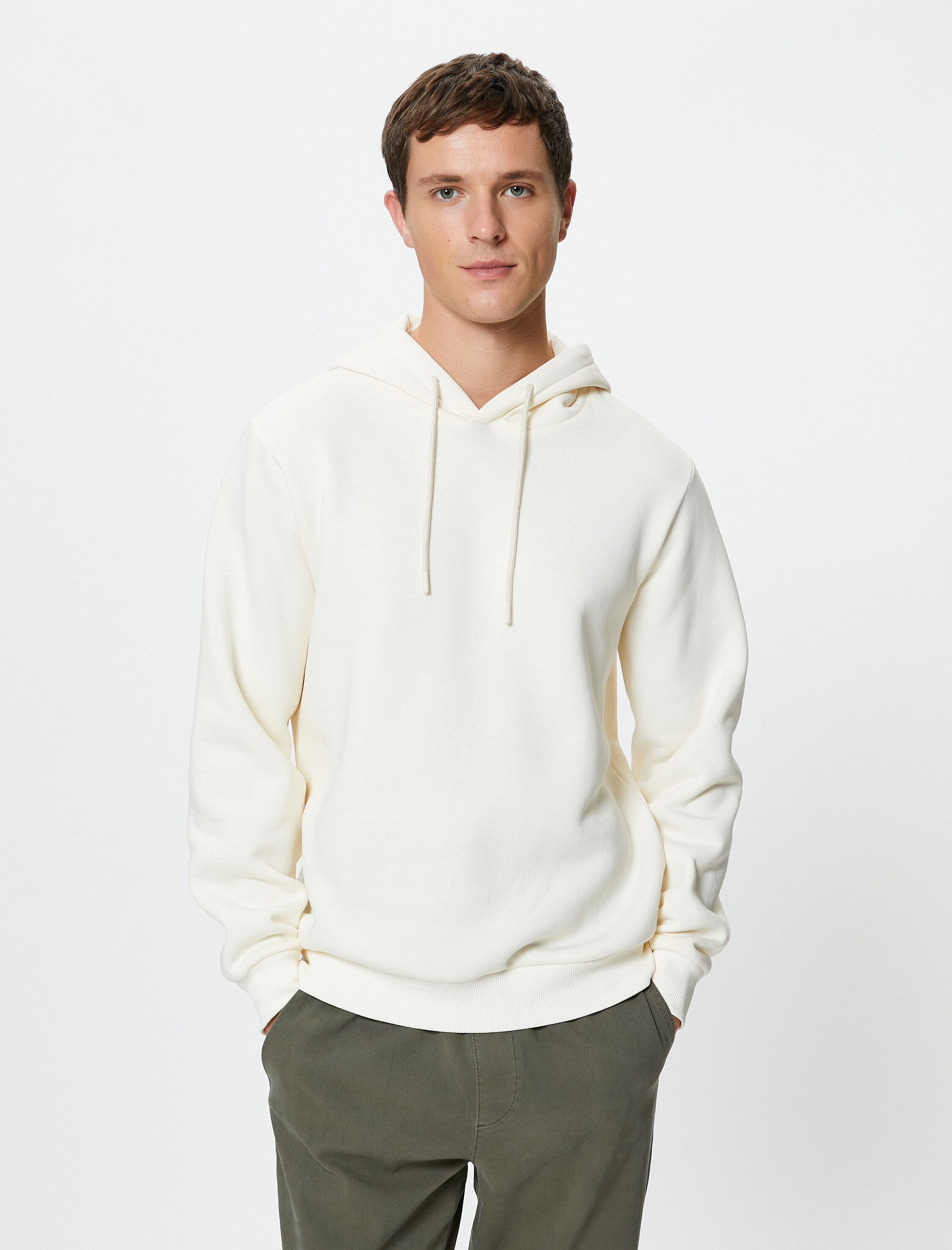   Basic Kapşonlu Sweat Uzun Kollu Şardonlu