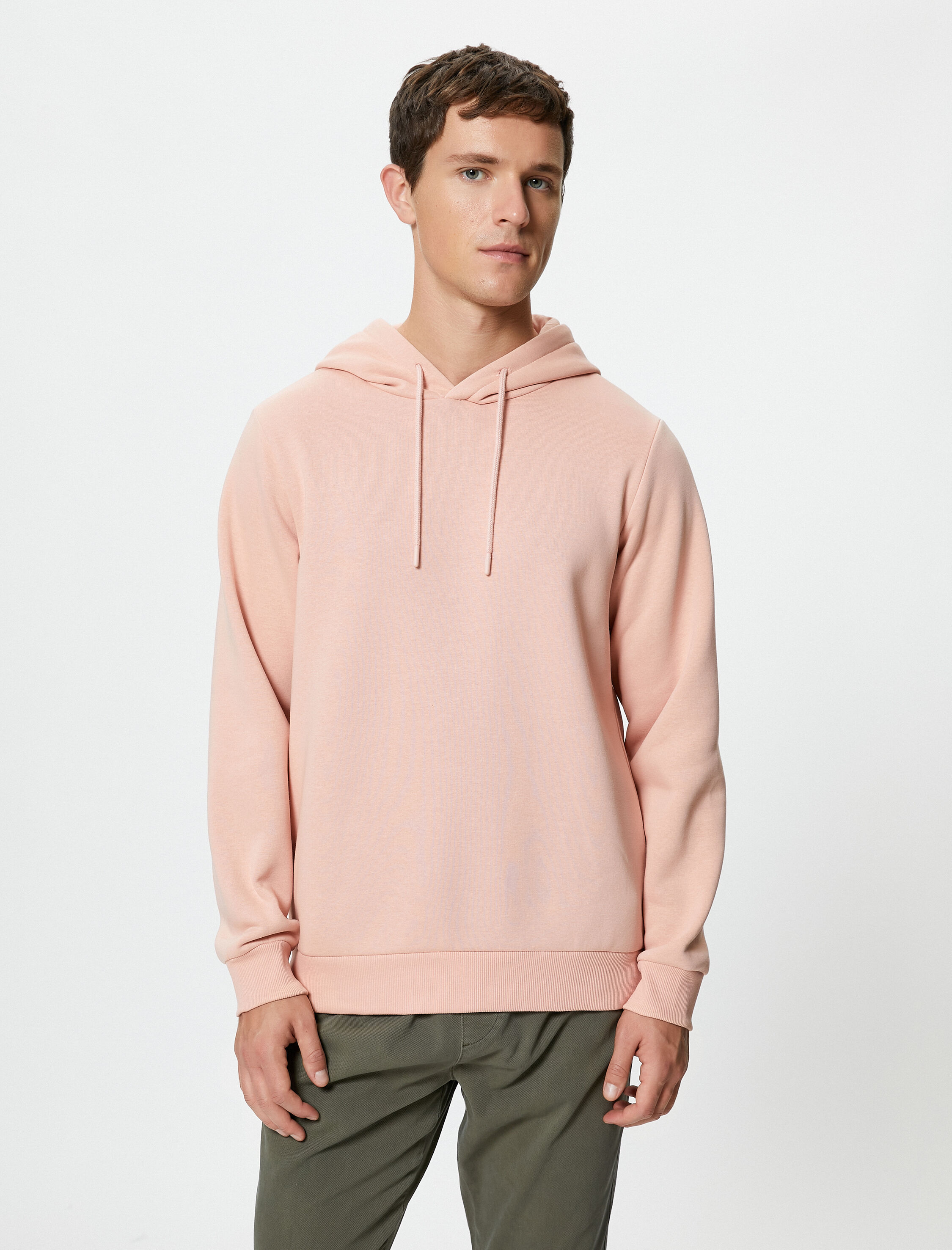   Basic Kapşonlu Sweat Uzun Kollu Şardonlu