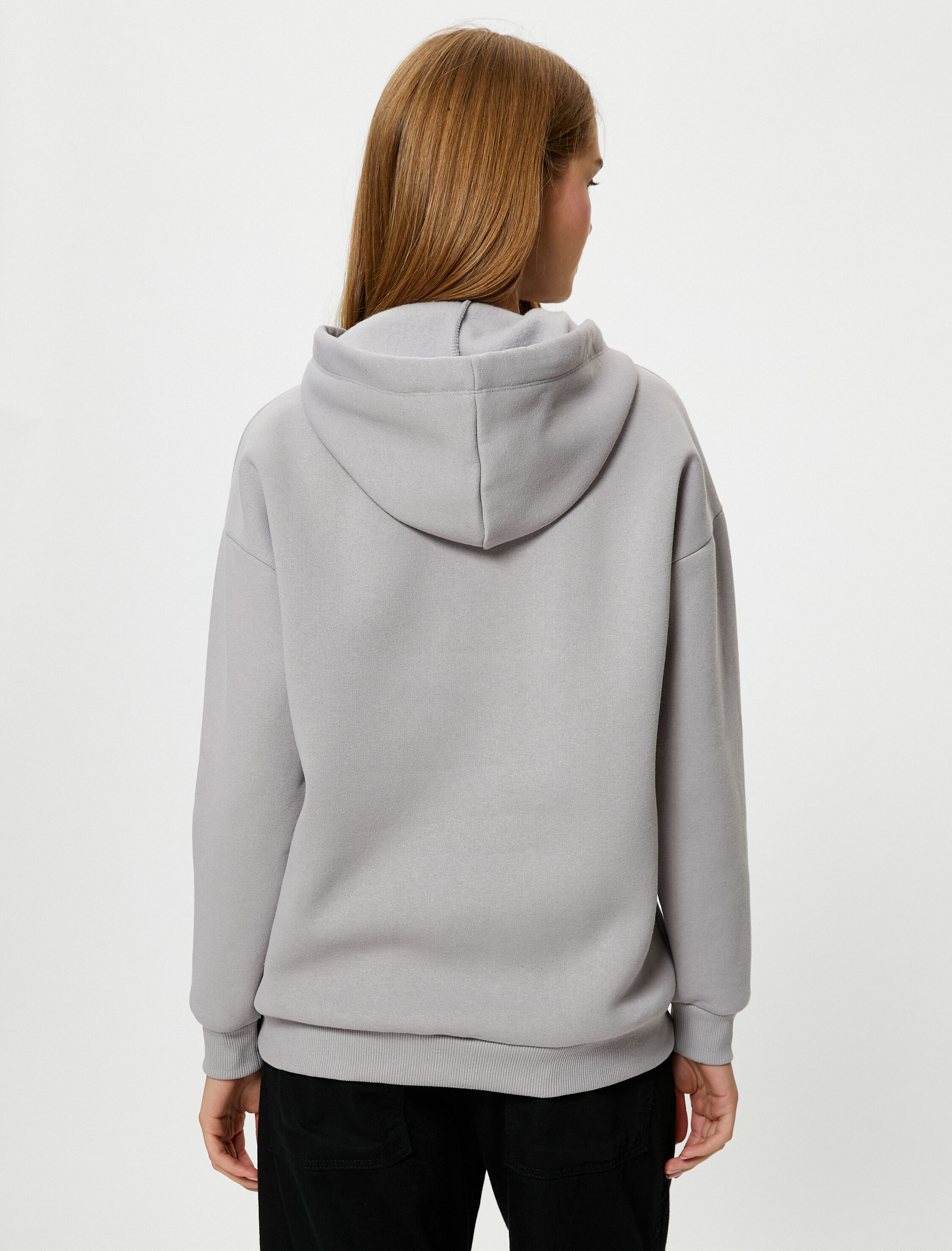   Şardonlu Atatürk Baskılı Sweatshirt Kapşonlu Uzun Kollu 100. Yıl Özel