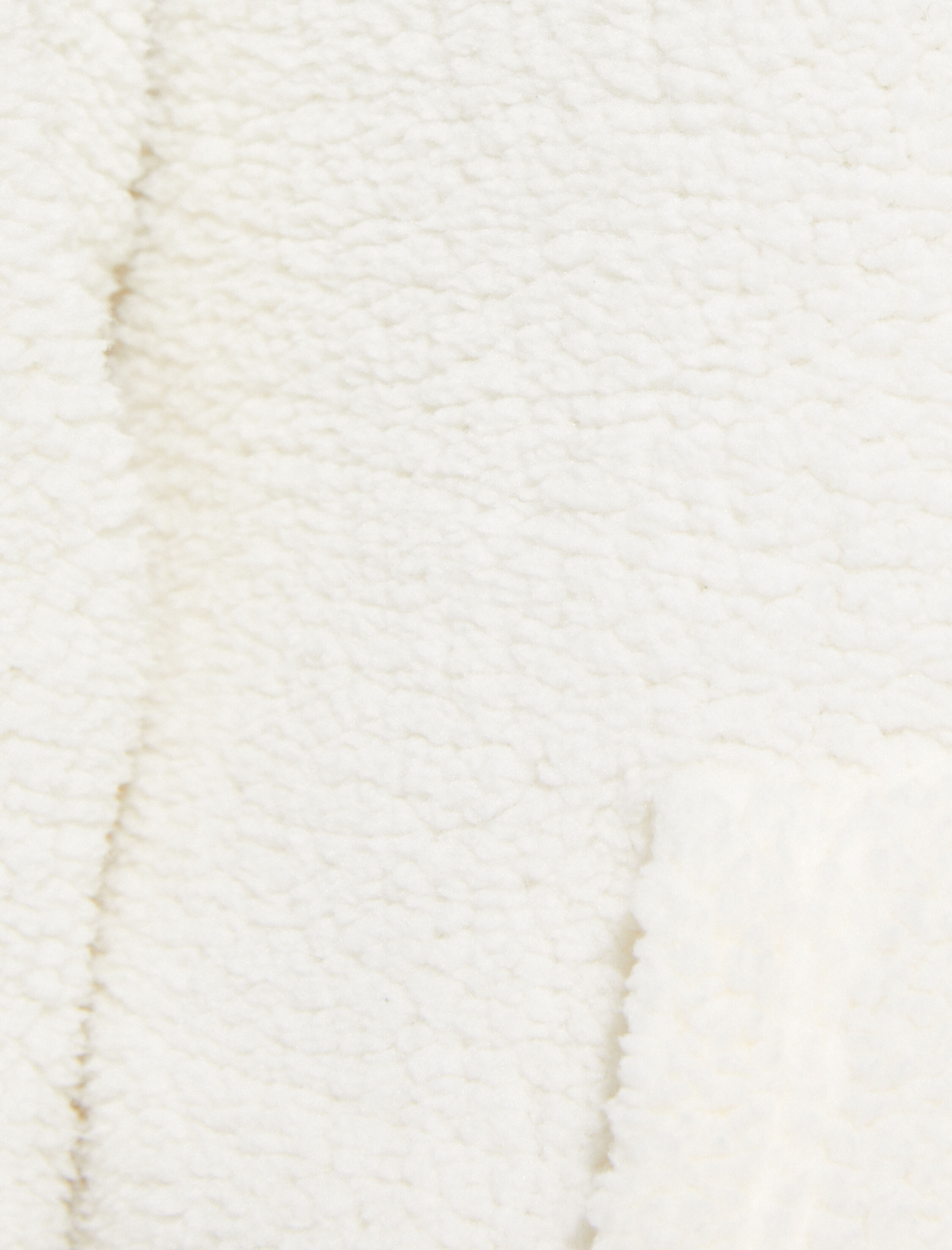 Peluş Sweatshirt Yarım Fermuarlı Dik Yaka Cepli