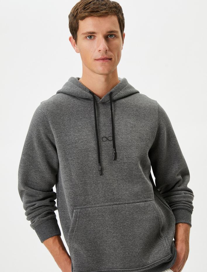  Kapşonlu Sweatshirt Şardonlu Kanguru Cepli Baskılı 100.Yıla Özel