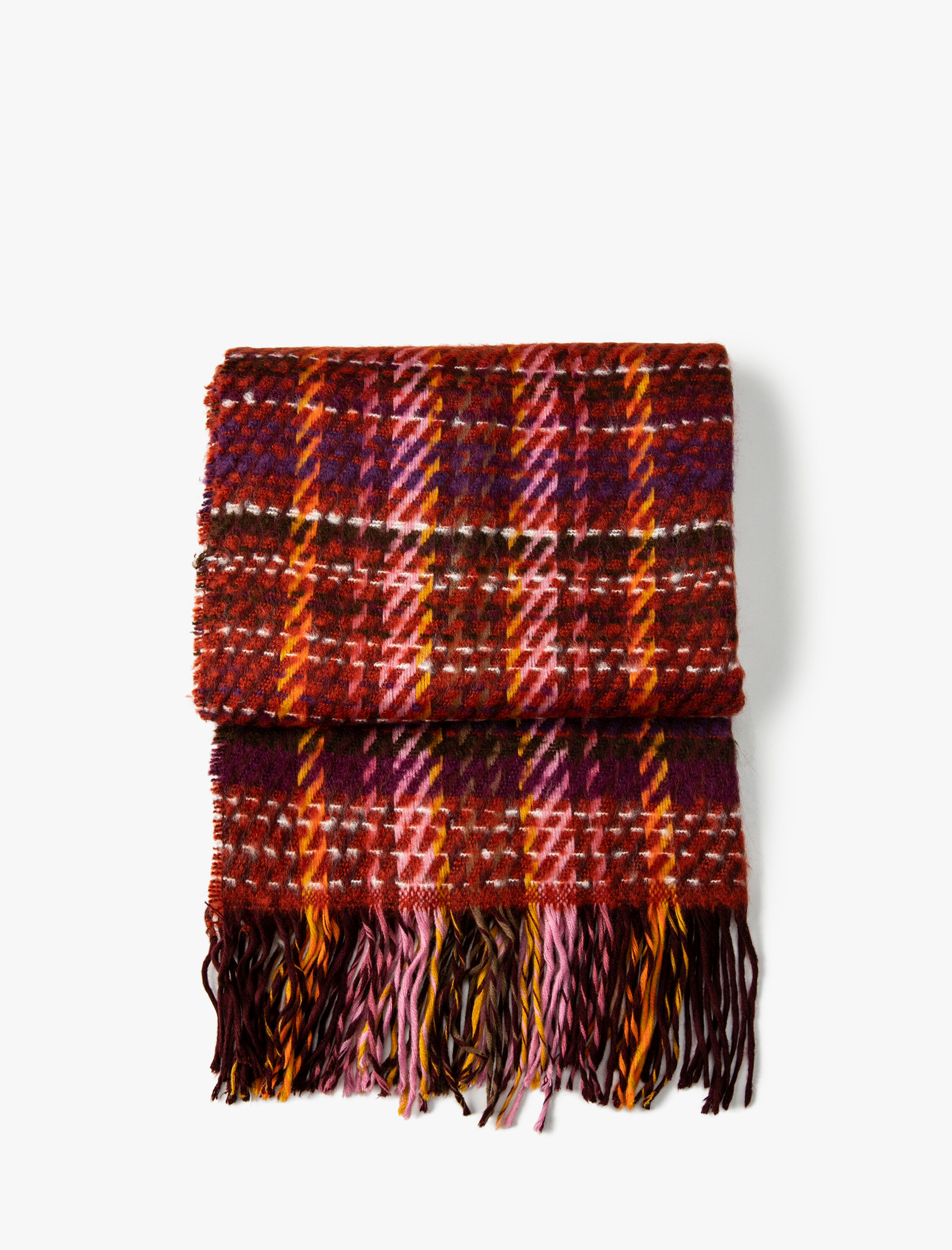  Kadın Örgü Şal Püsküllü Yumuşak Dokulu Çok Renkli