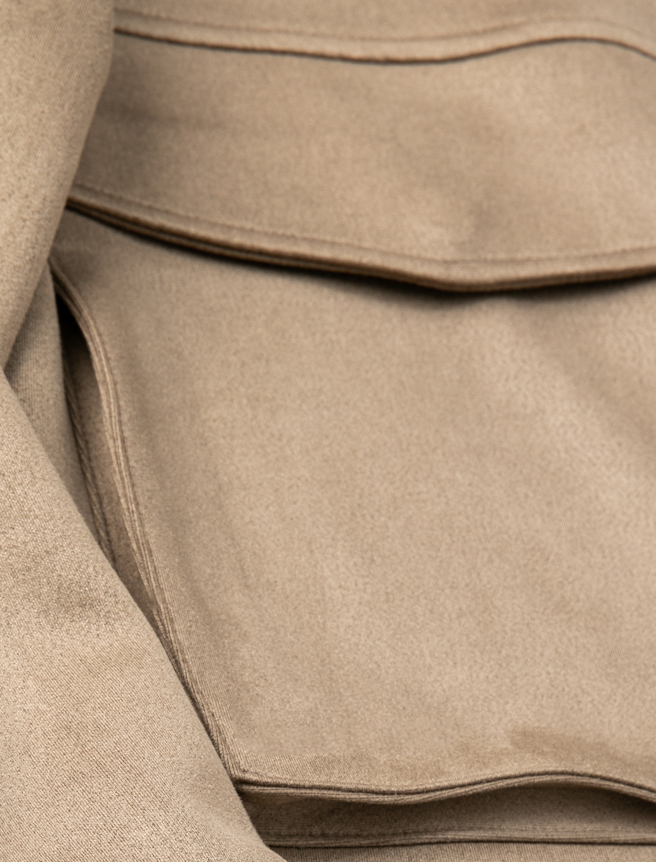   Biker Ceket Süet Görünümlü Dik Yaka Fermuarlı Kapaklı Cepli