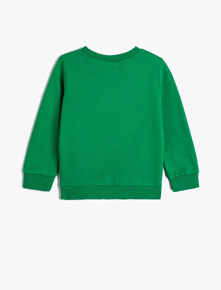 Erkek Bebek Stitch Sweatshirt Yılbaşı Temalı Lisanslı Pamuklu Şardonlu