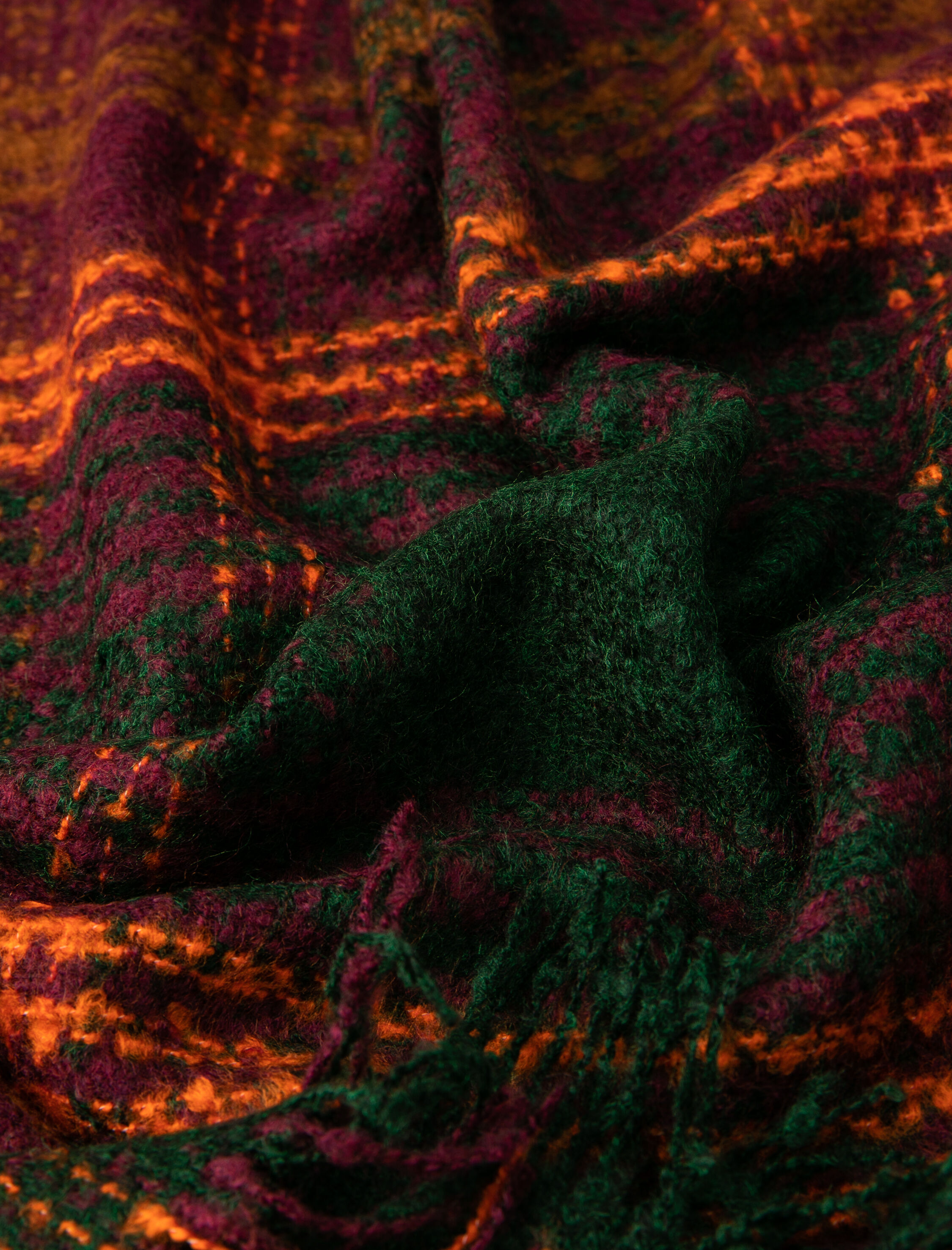  Kadın Atkı Püsküllü Yumuşak Dokulu