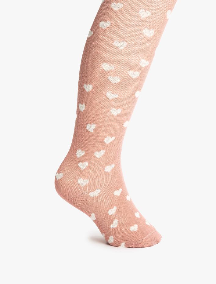 Kız Çocuk Desenli Pamuklu Külotlu Çorap