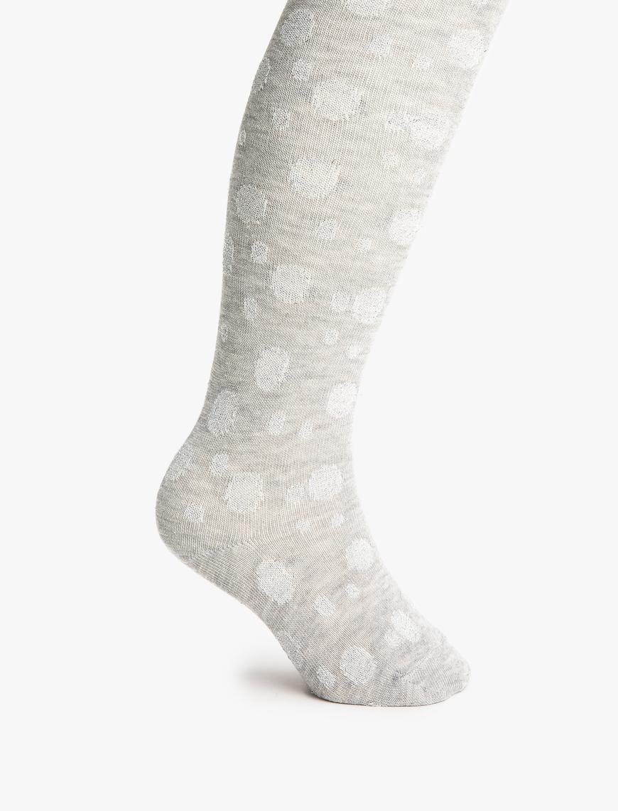  Kız Çocuk Desenli Pamuklu Külotlu Çorap