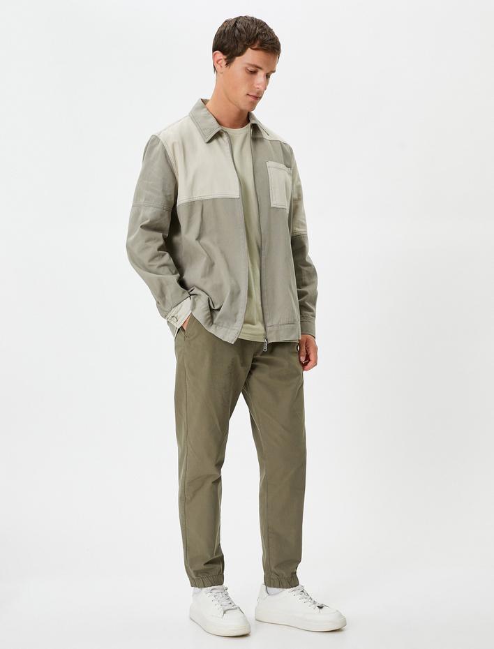  Jogger Pantolon Yıkamalı Rahat Kesim Beli Bağcıklı Cep Detaylı