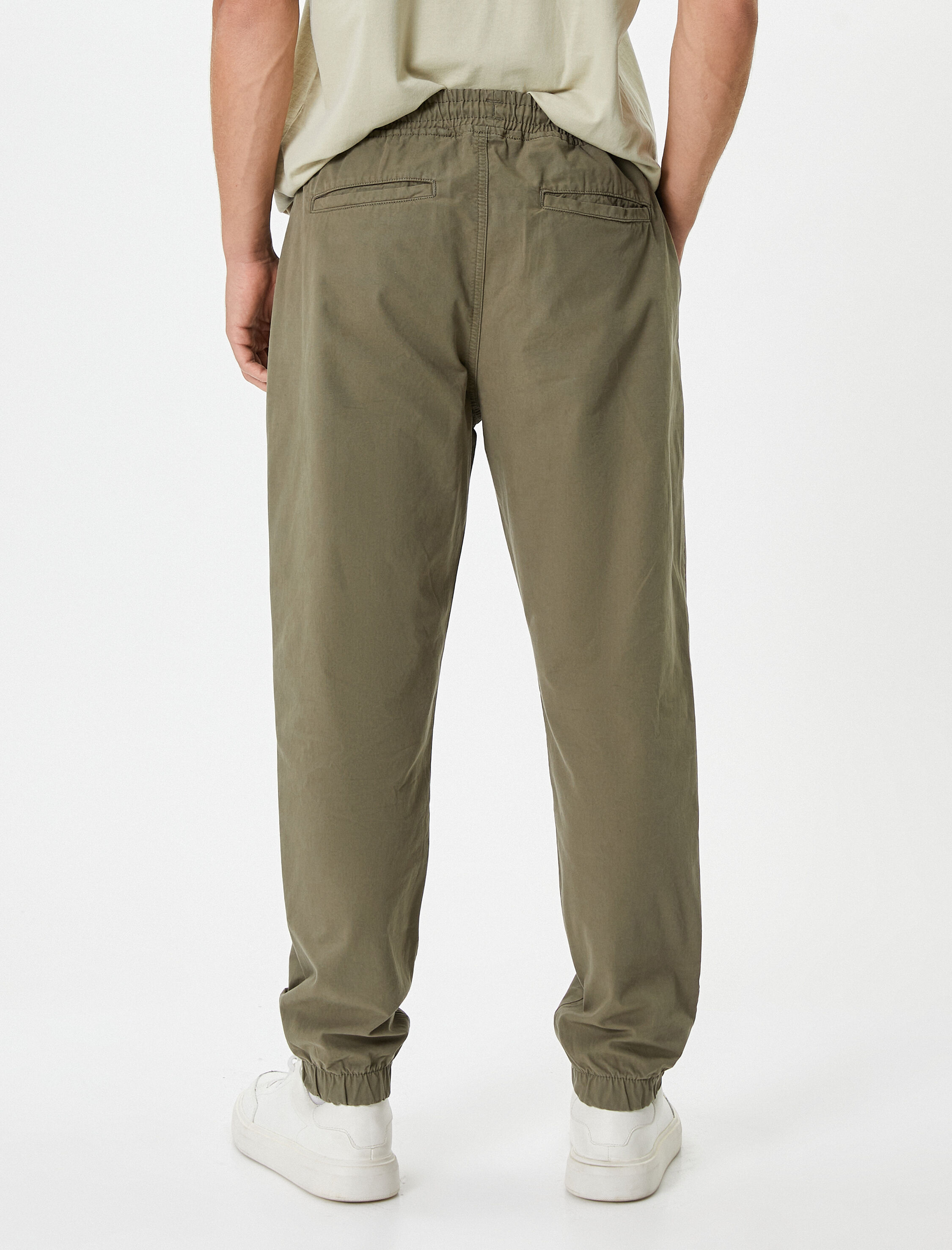   Jogger Pantolon Yıkamalı Rahat Kesim Beli Bağcıklı Cep Detaylı