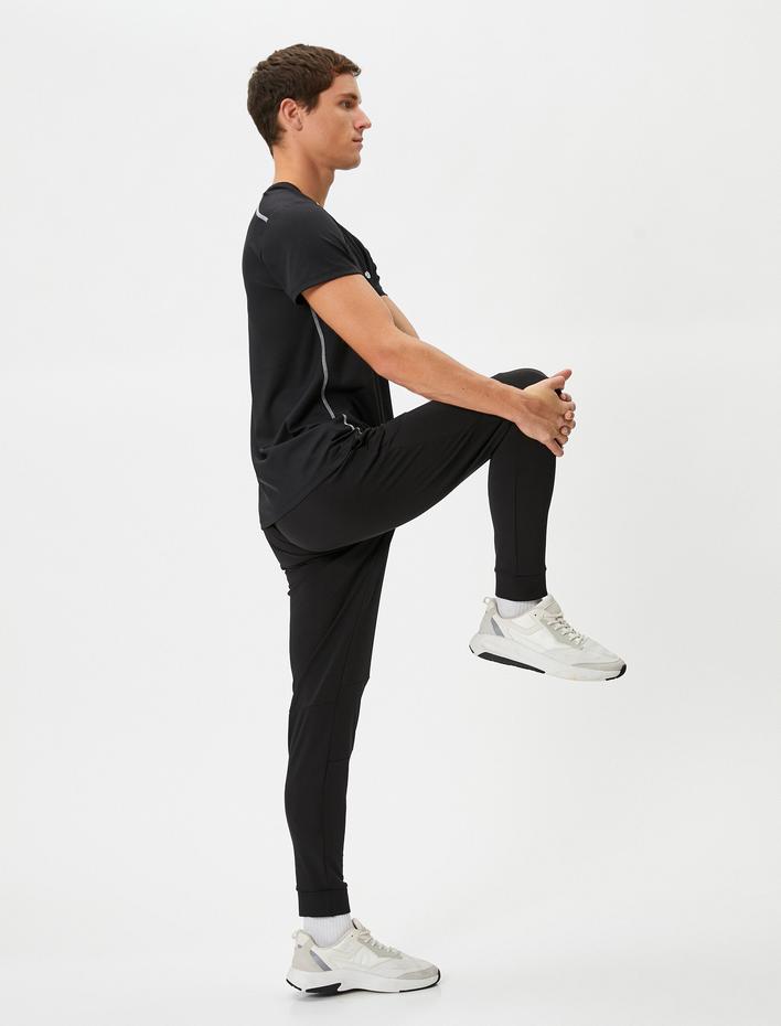  Jogger Eşofman Altı Dikiş Detaylı Beli Bağcıklı Cepli