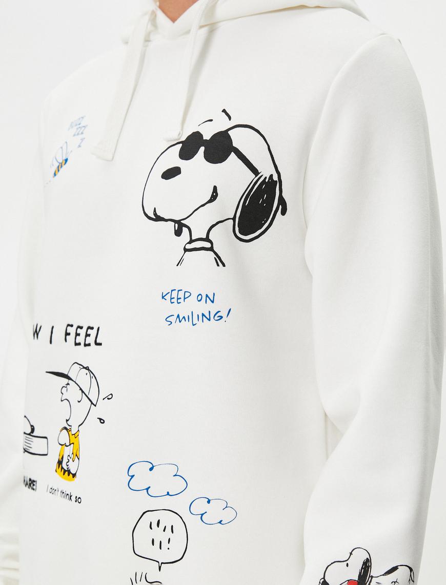   Snoopy Hoodie Lisanslı Baskılı Uzun Kollu