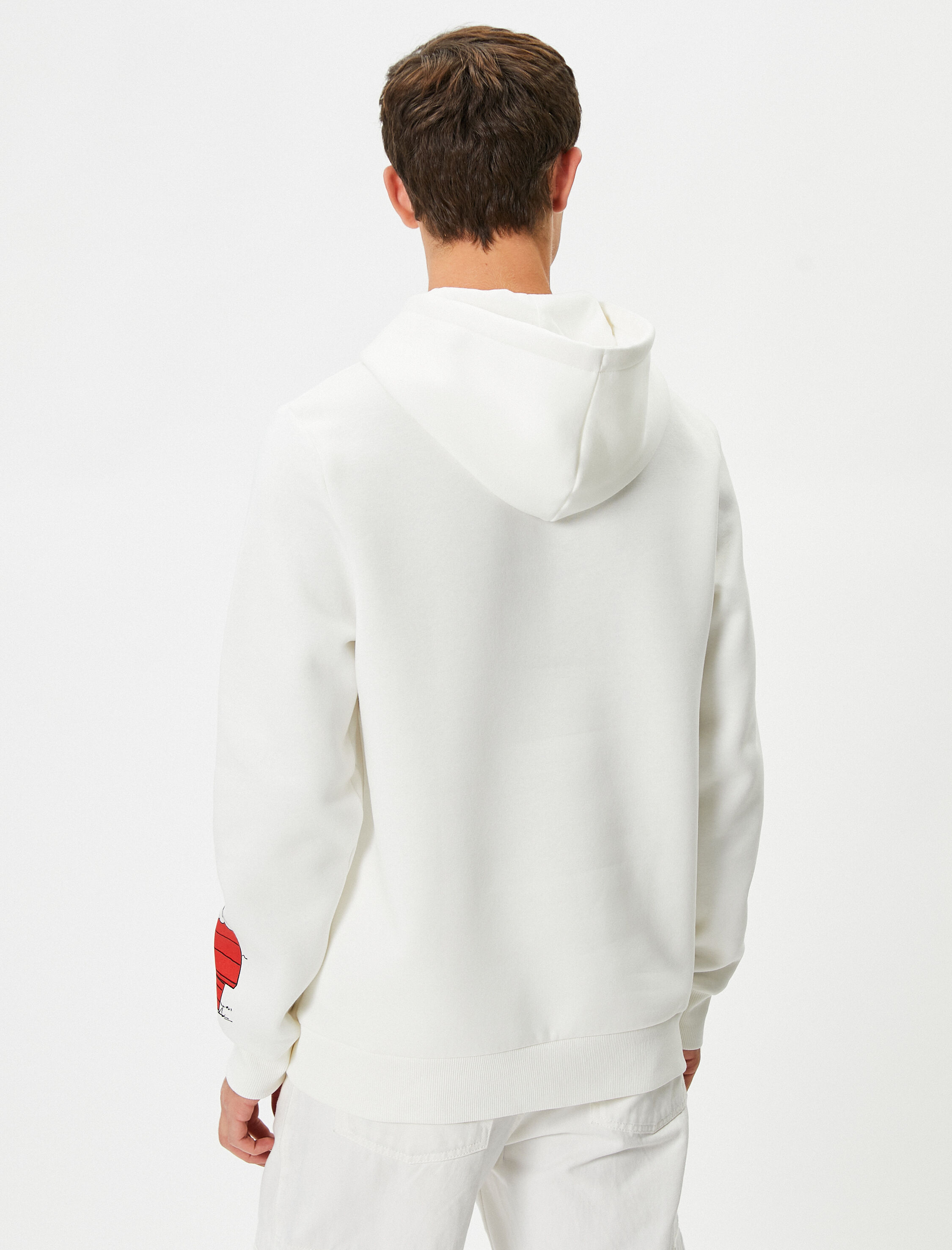   Snoopy Hoodie Lisanslı Baskılı Uzun Kollu Şardonlu