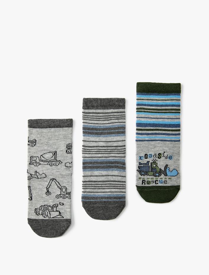 Erkek Çocuk 3’lü Çorap Seti Çok Renkli