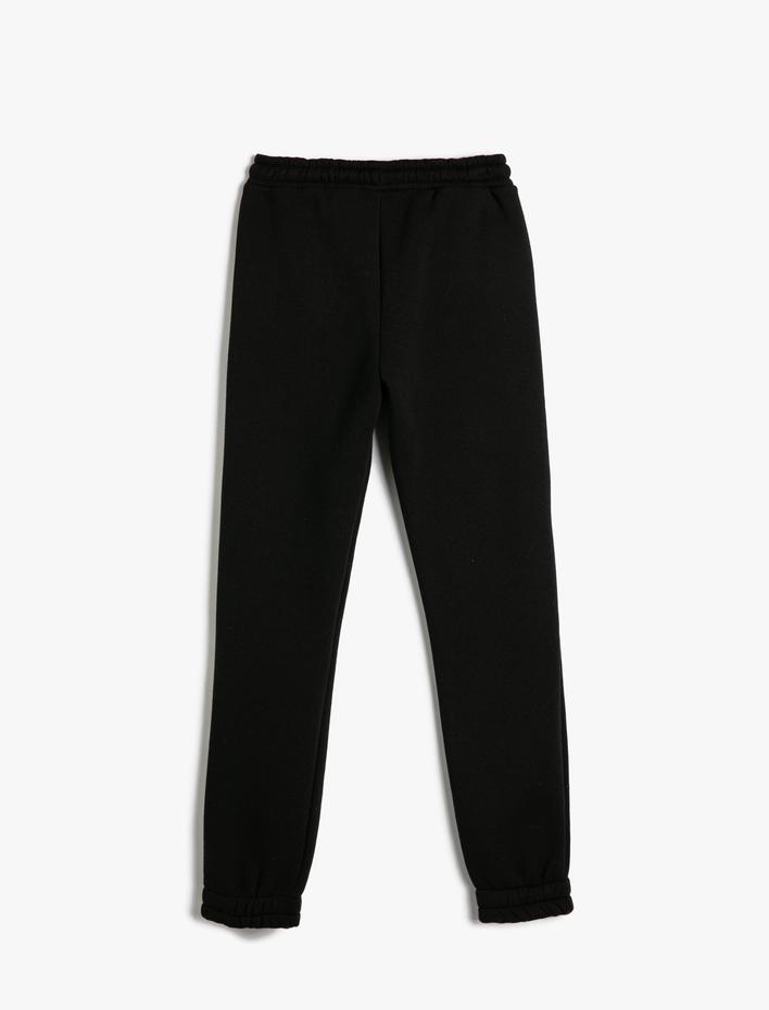 Erkek Çocuk Jogger Eşofman Altı Baskı Detaylı Cepli Beli Bağlamalı