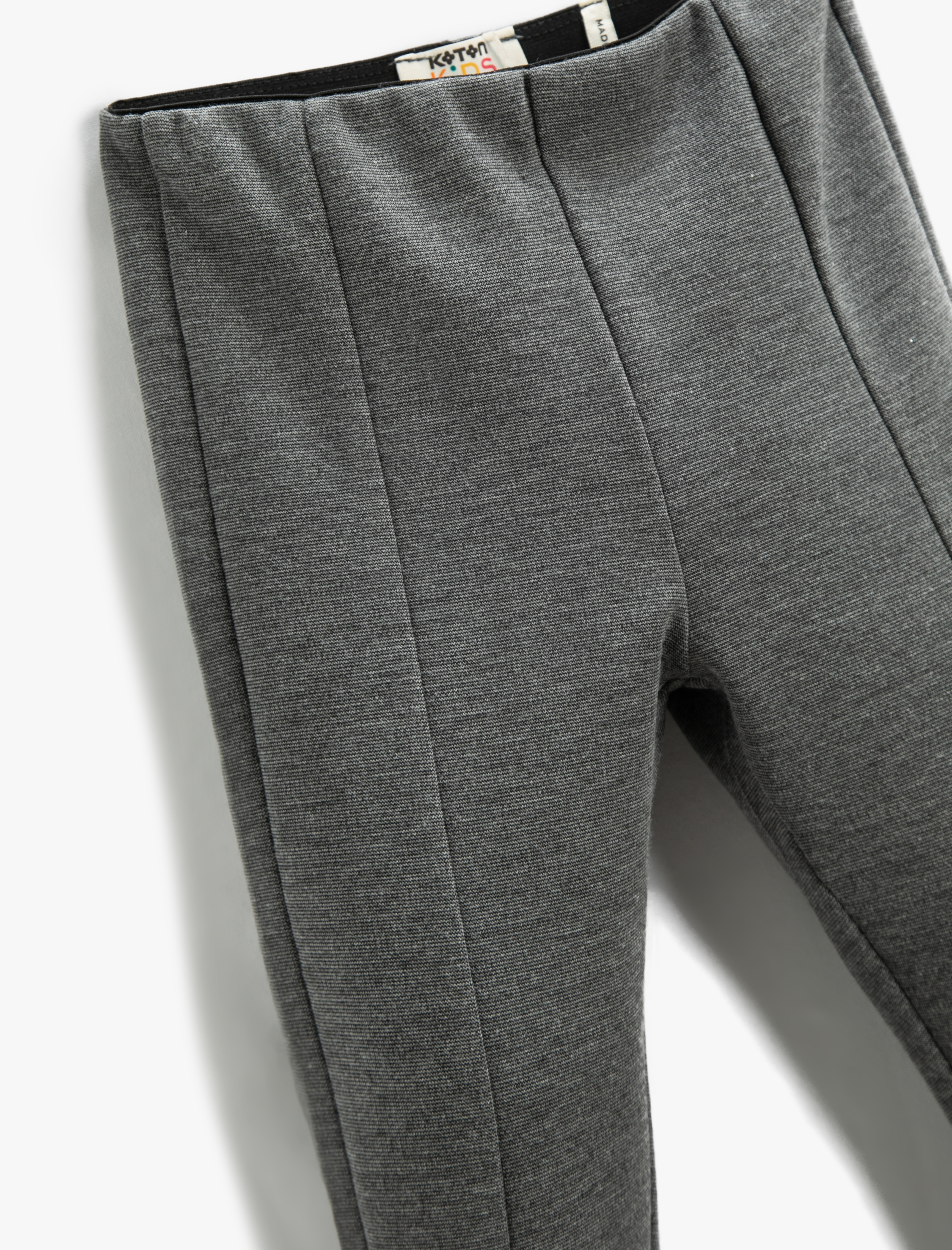  Kız Çocuk Basic Tayt Fitilli Elastik Yüksek Bel