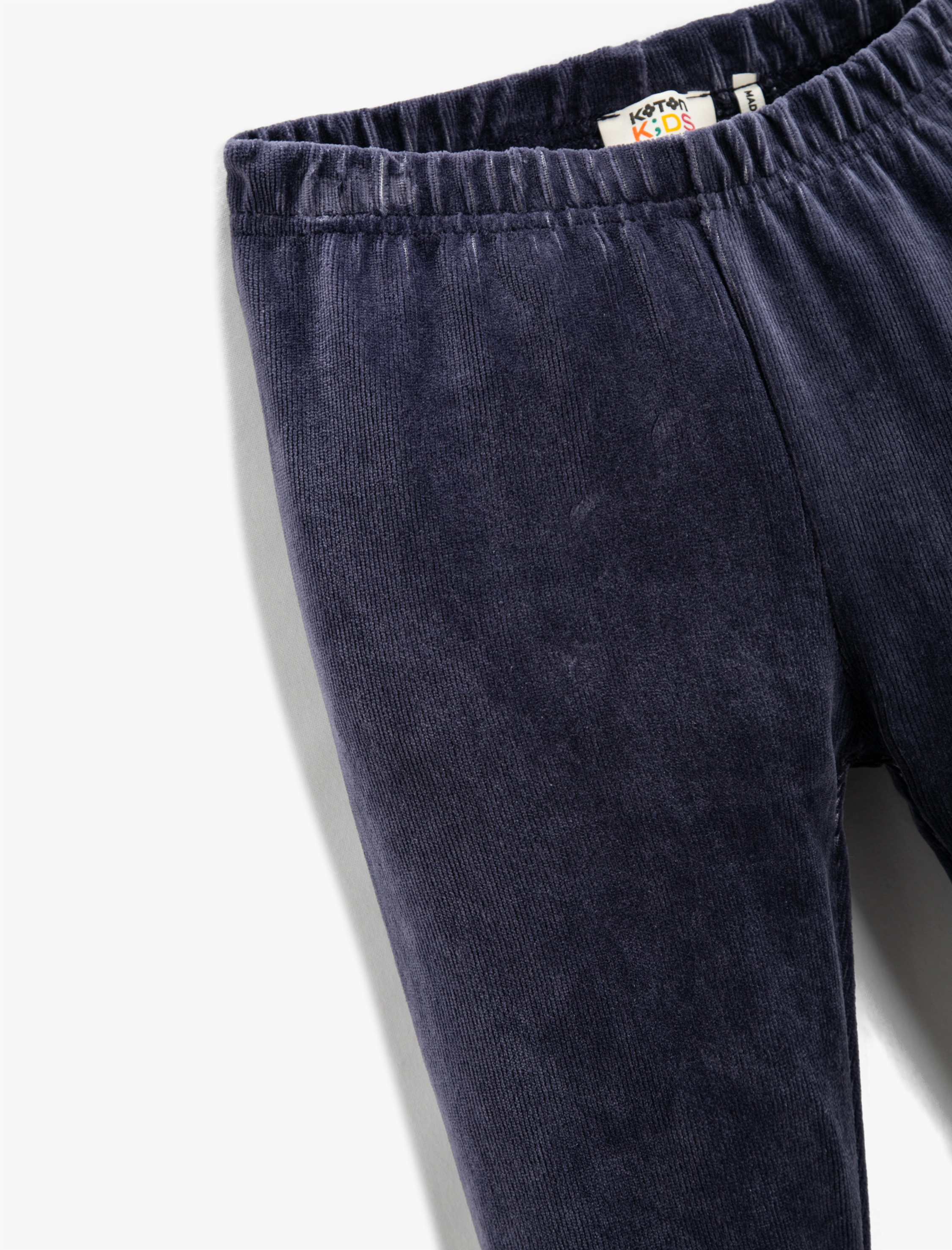 Kız Çocuk Kadife Tayt Basic Beli Lastikli