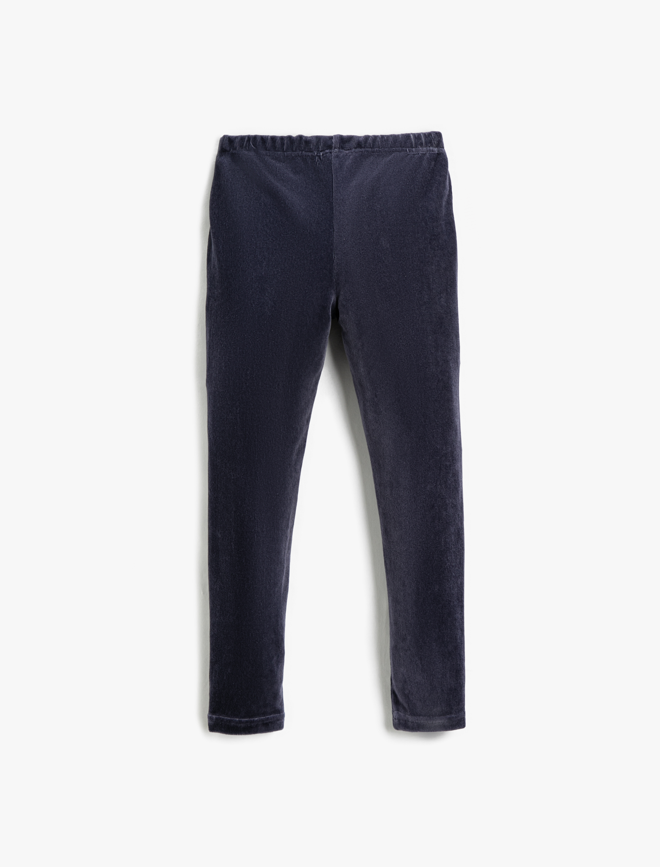 Kız Çocuk Kadife Tayt Basic Beli Lastikli