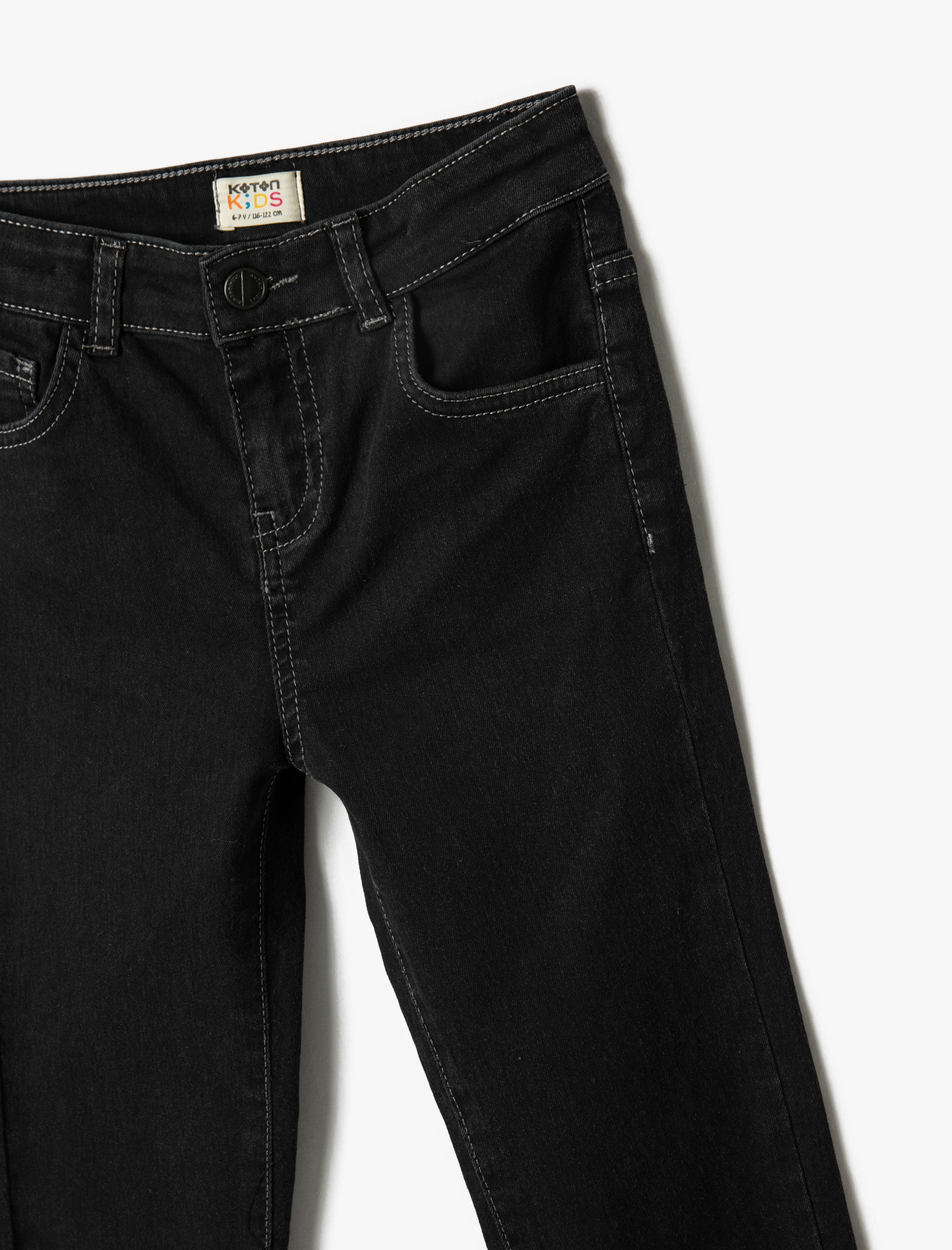  Erkek Çocuk Kot Pantolon Dar Paça Cepli Pamuklu - Skinny Jean