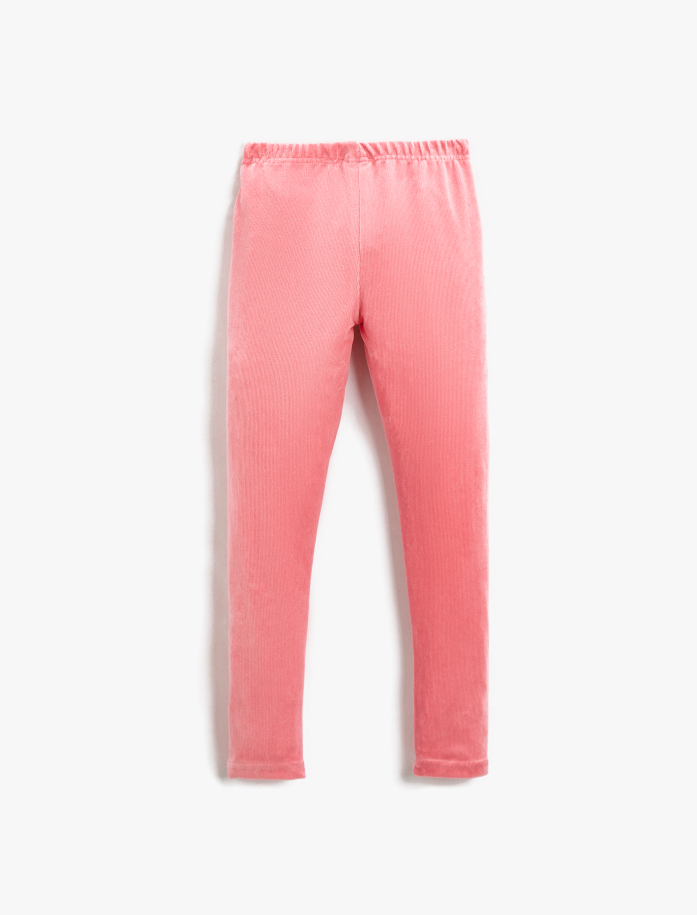  Kız Çocuk Kadife Tayt Basic Beli Lastikli