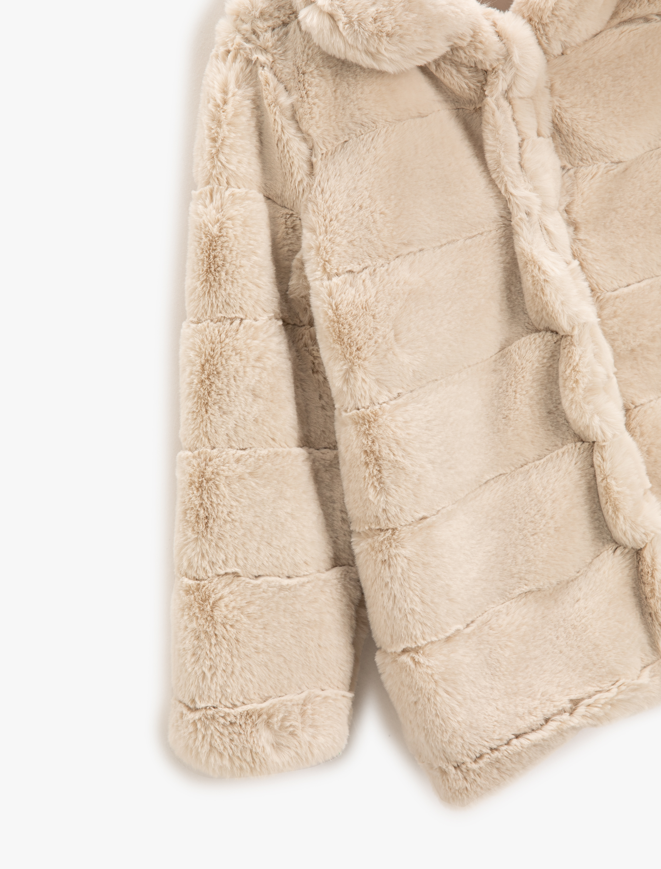  Kız Çocuk Suni Kürk Mont Bebe Yaka