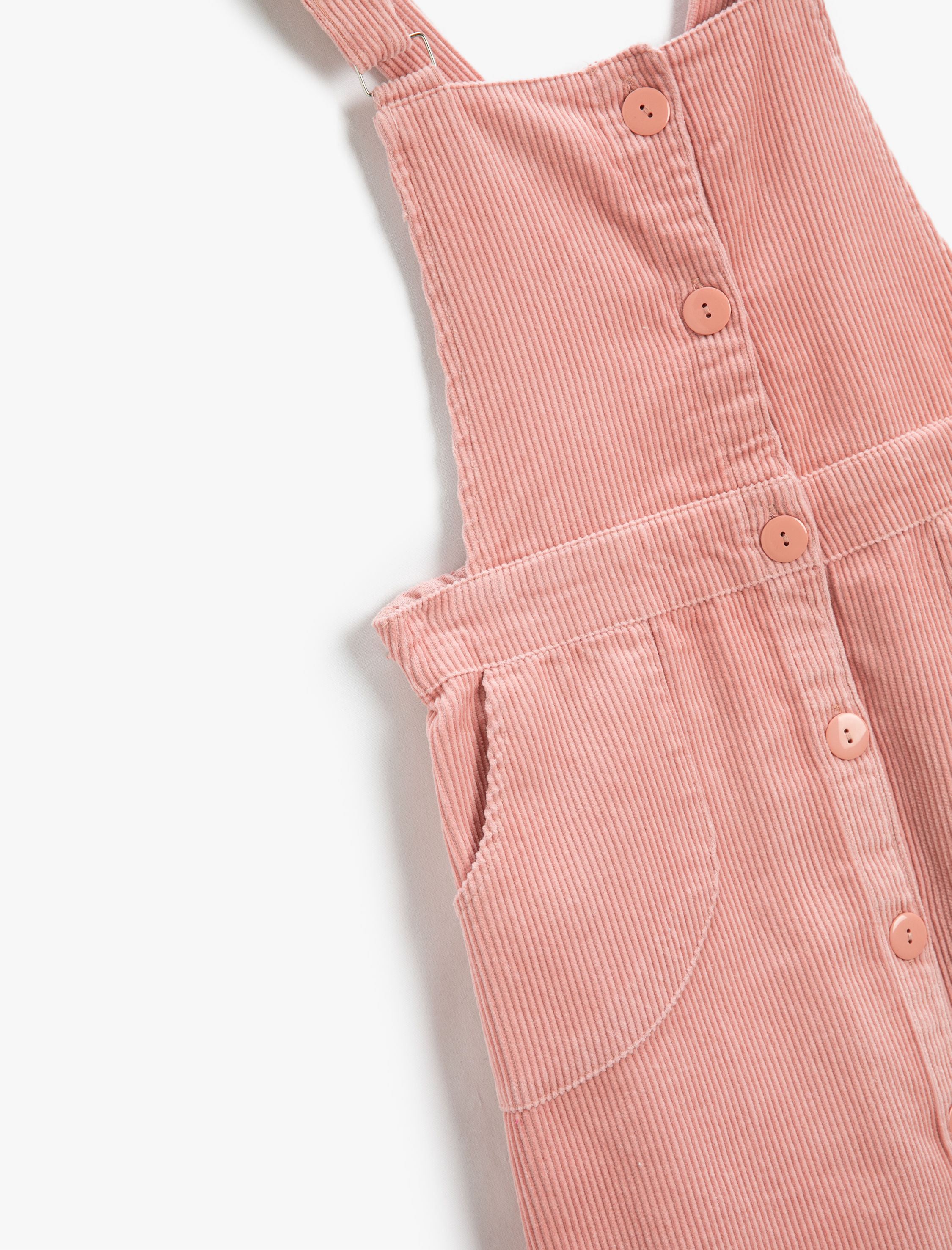  Kız Çocuk Salopet Elbise Fitilli Kadife