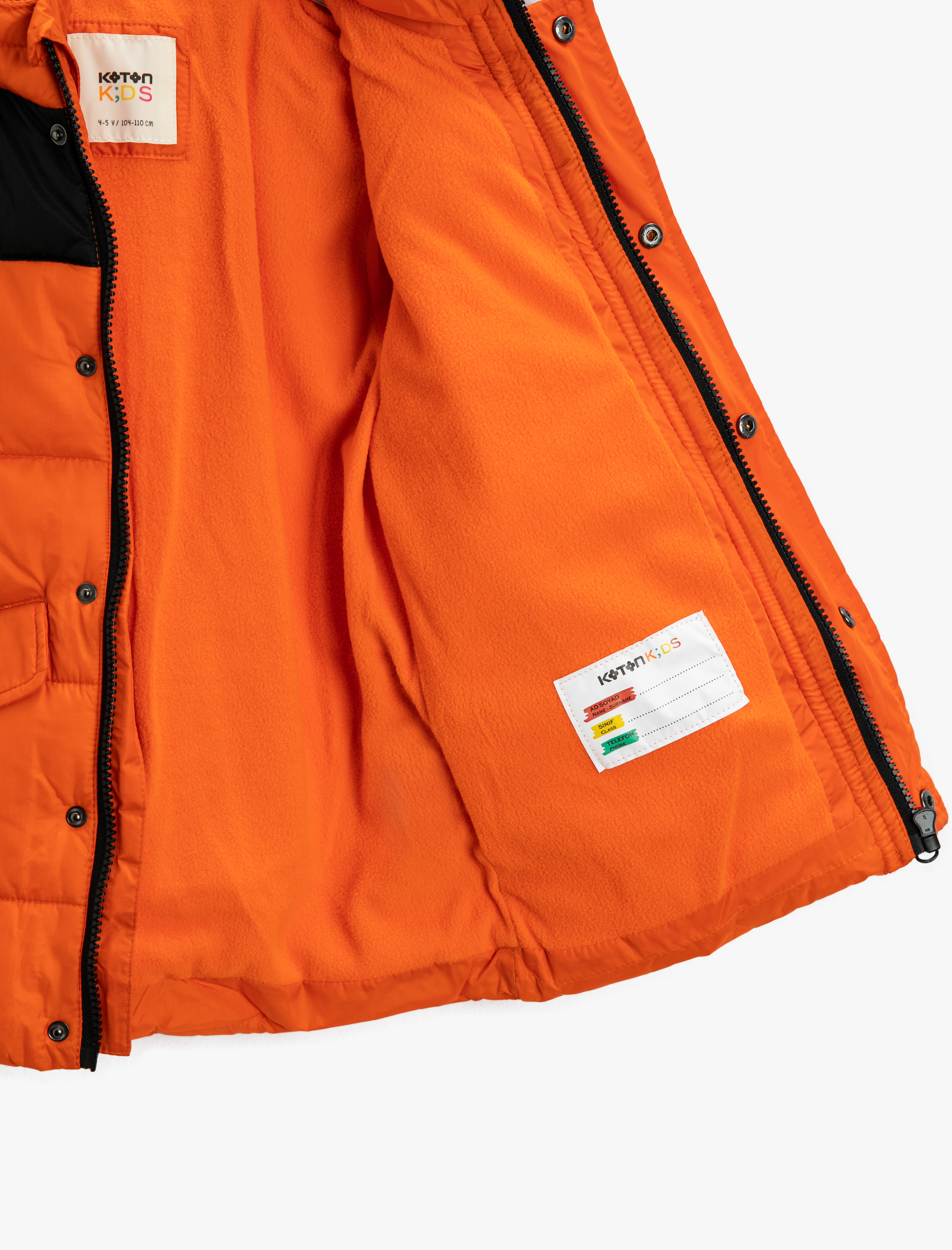  Erkek Çocuk Şişme Mont Kapüşonlu Peluş Astarlı Cepli