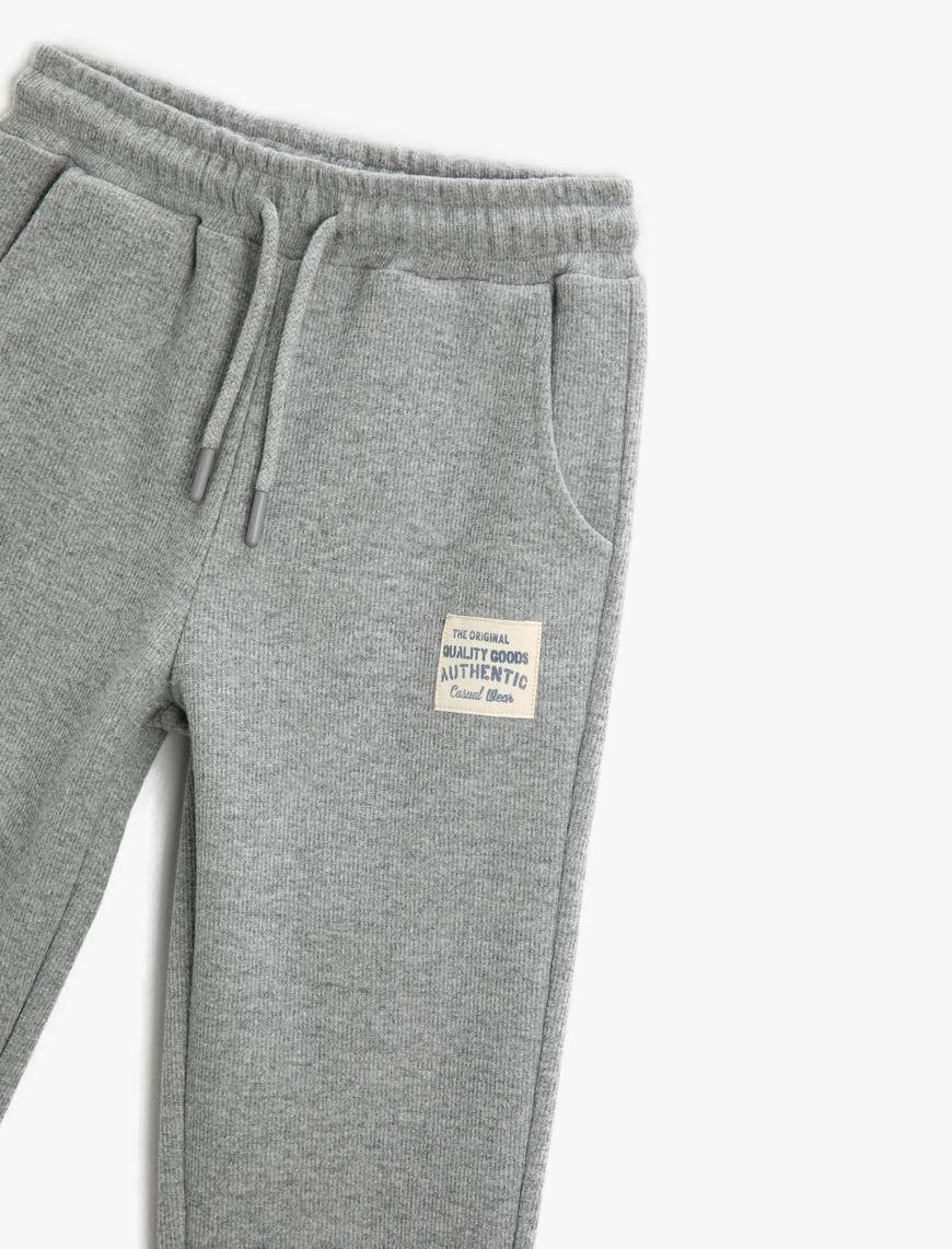  Erkek Çocuk Basic Jogger Eşofman Altı Beli Bağlamalı