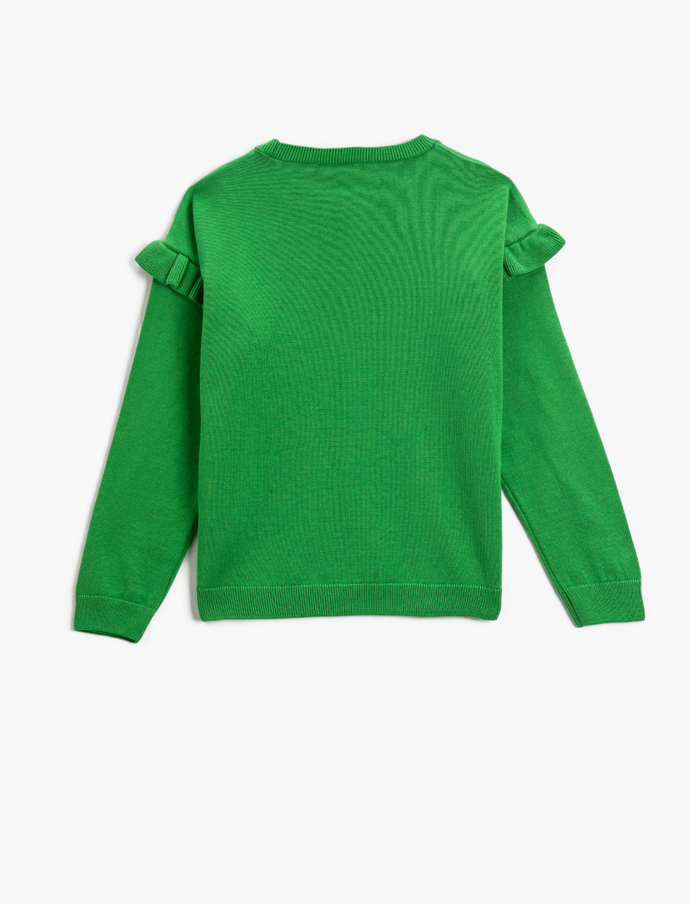  Kız Çocuk Basic Triko Kazak Fırfırlı