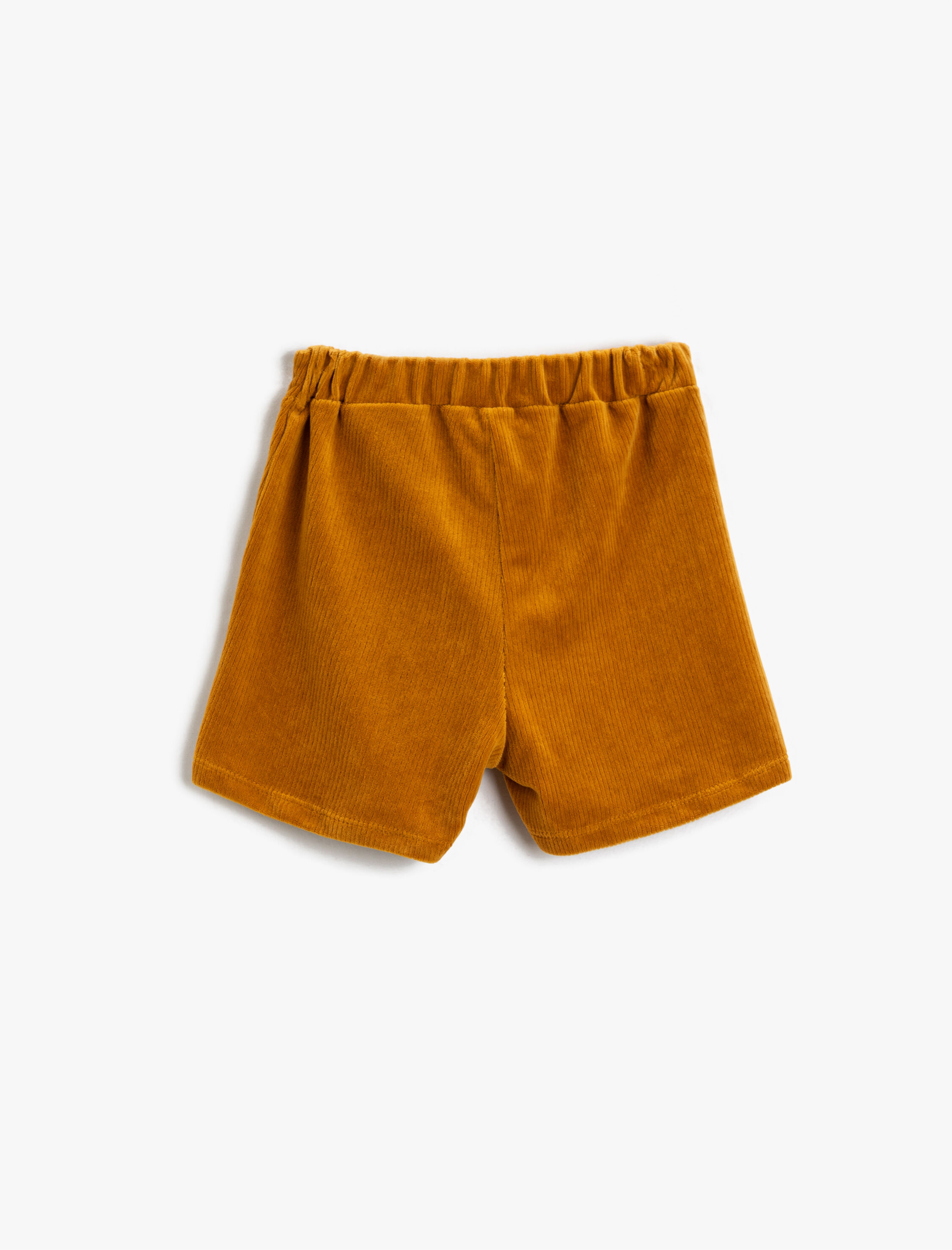  Kız Çocuk Basic Fitilli Kadife Şort Etek Düğme Detaylı