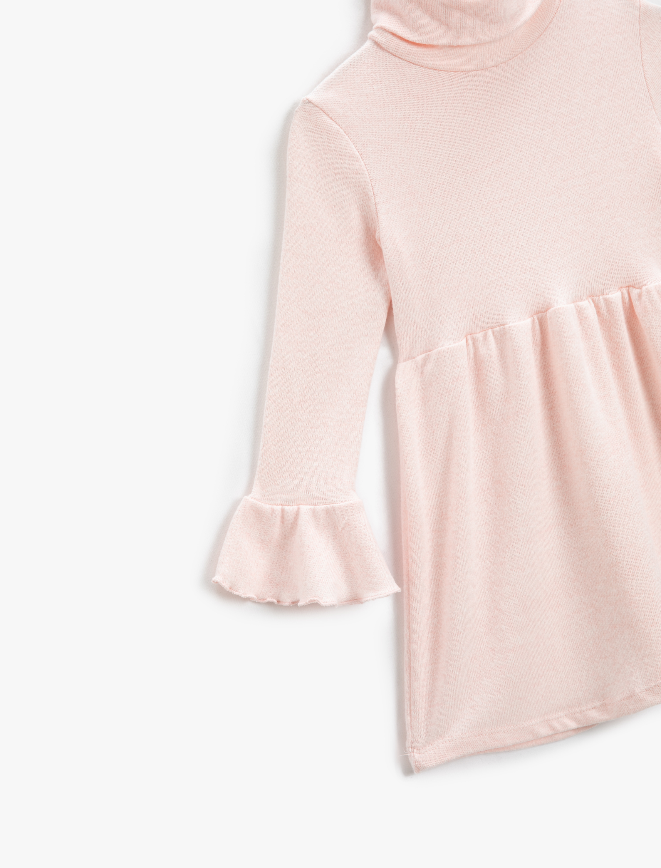  Kız Çocuk Triko Elbise Balıkçı Yaka