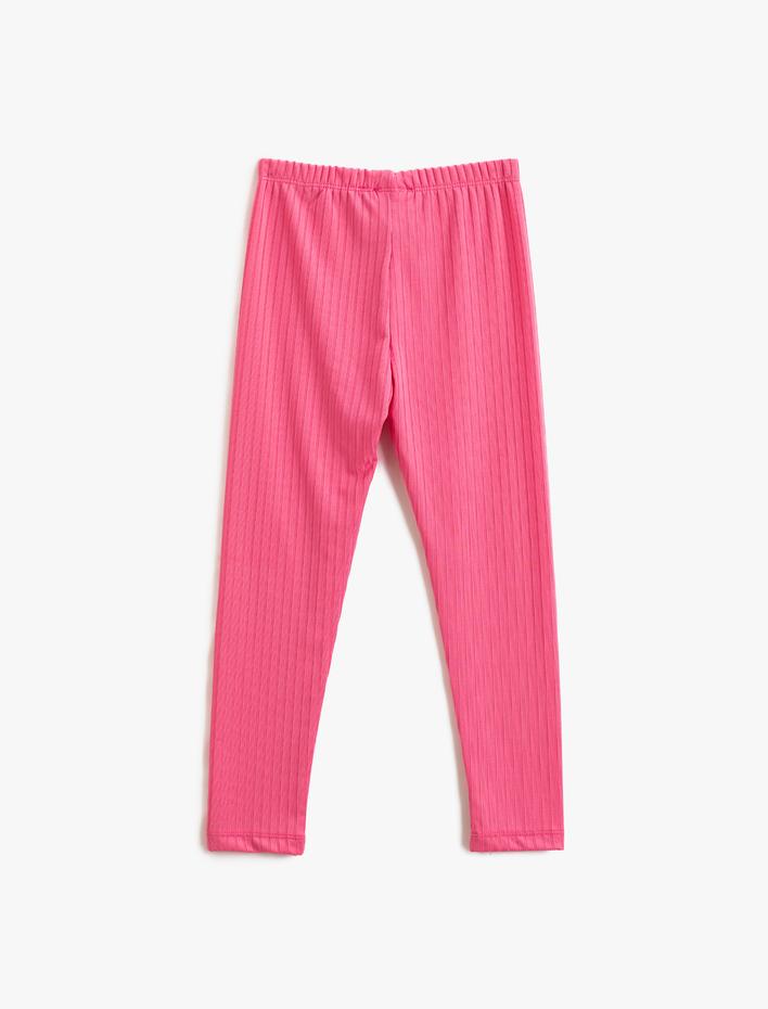 Kız Çocuk Basic Tayt Beli Lastikli