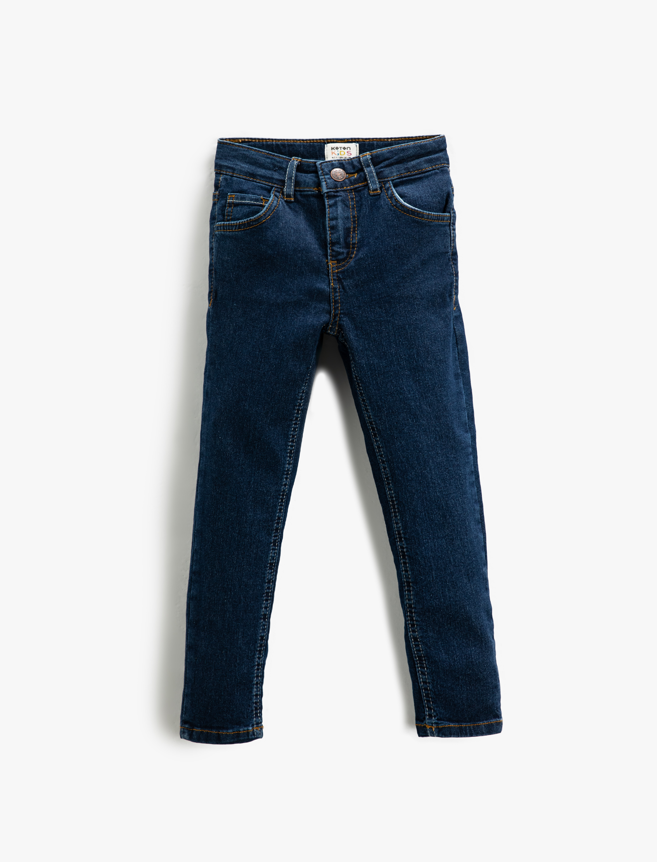 Erkek Çocuk Dar Paça Kot Pantolon - Skinny Jean Beli Ayarlanabilir Lastikli