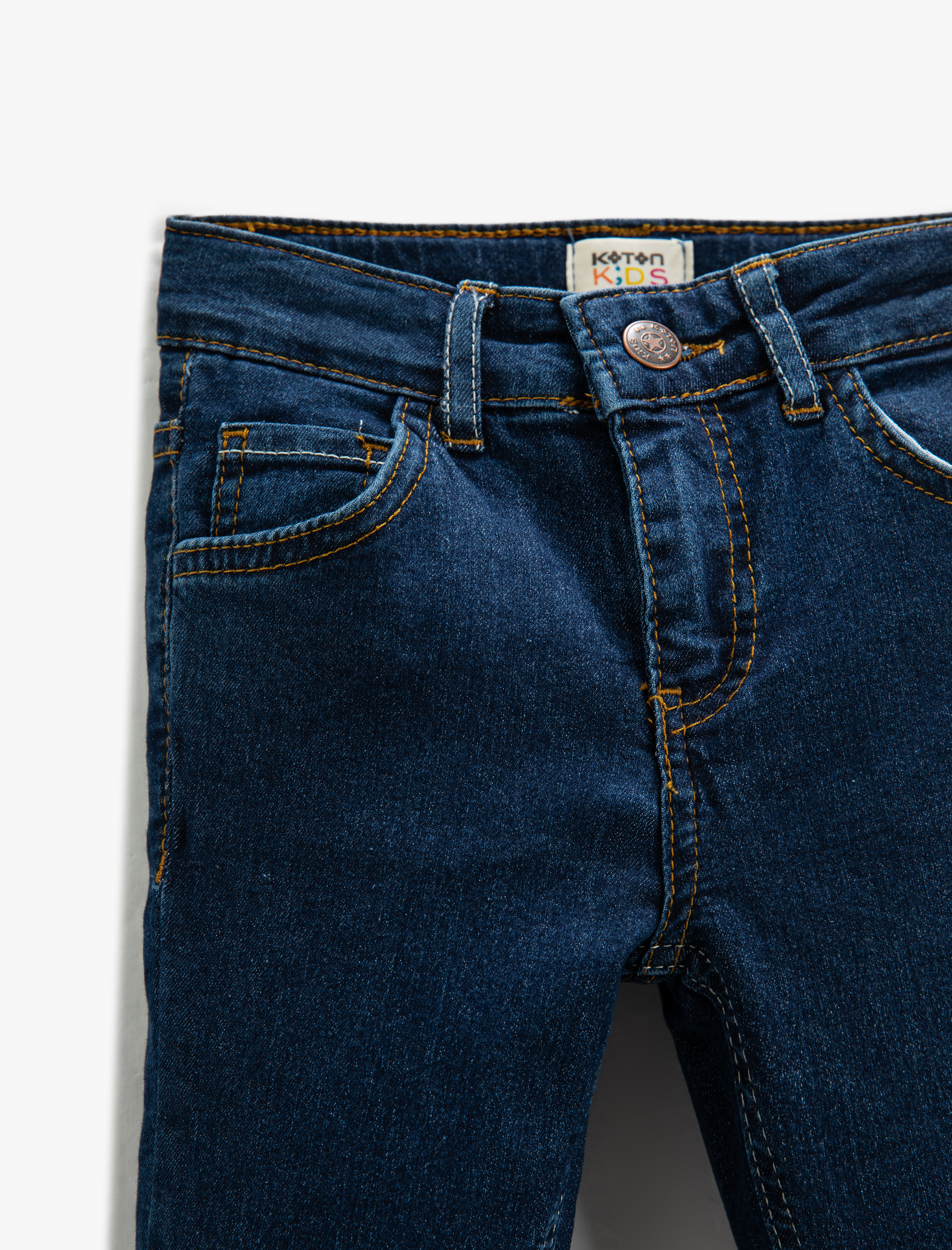 Erkek Çocuk Dar Paça Kot Pantolon - Skinny Jean Beli Ayarlanabilir Lastikli