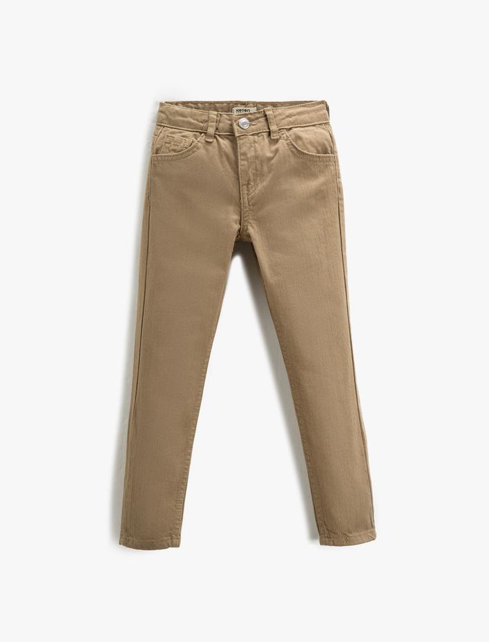 Erkek Çocuk Basic Pantolon 5 Cepli Dar Paça