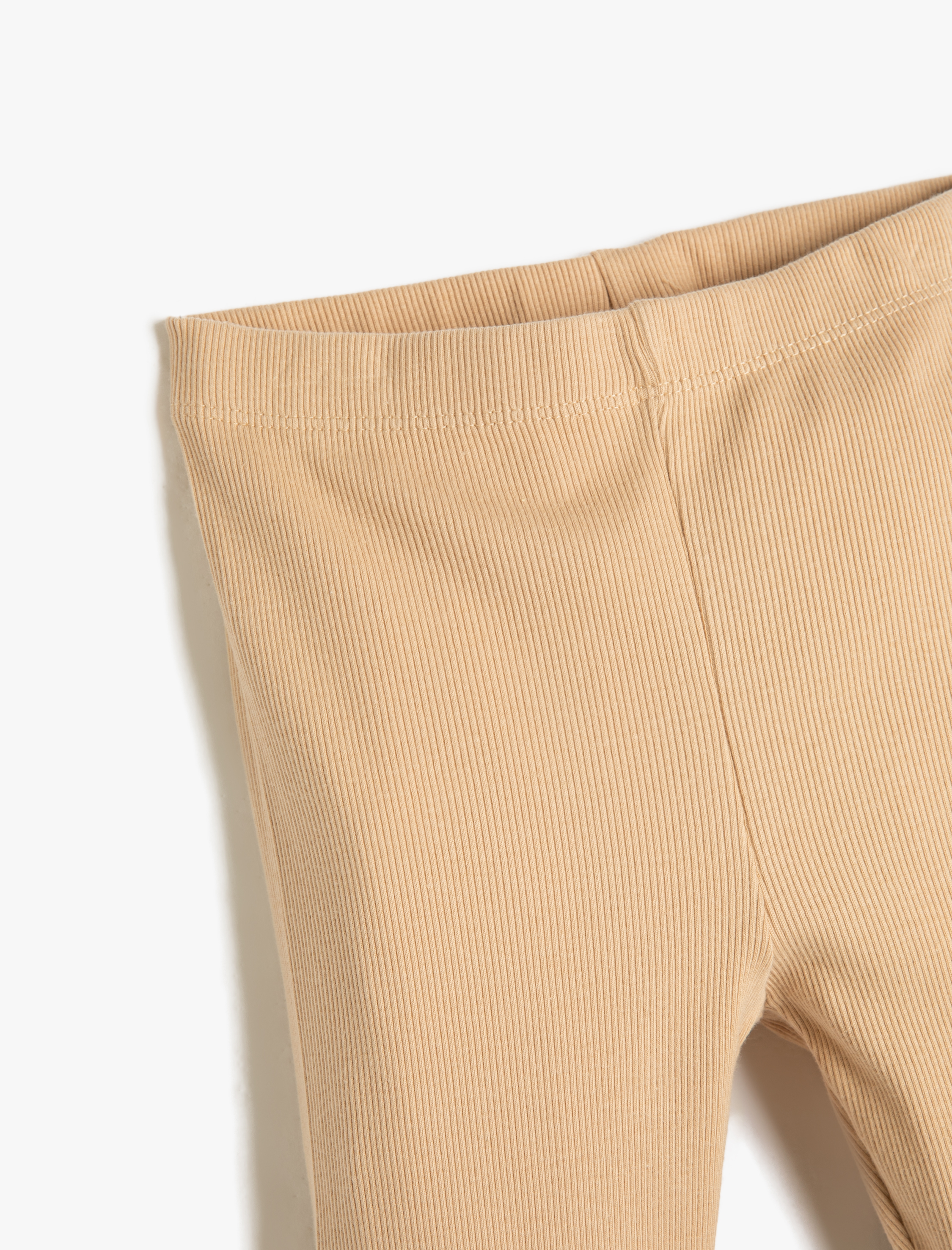  Kız Çocuk Pamuklu Tayt Basic Capri BoyFitilli Beli Lastikli