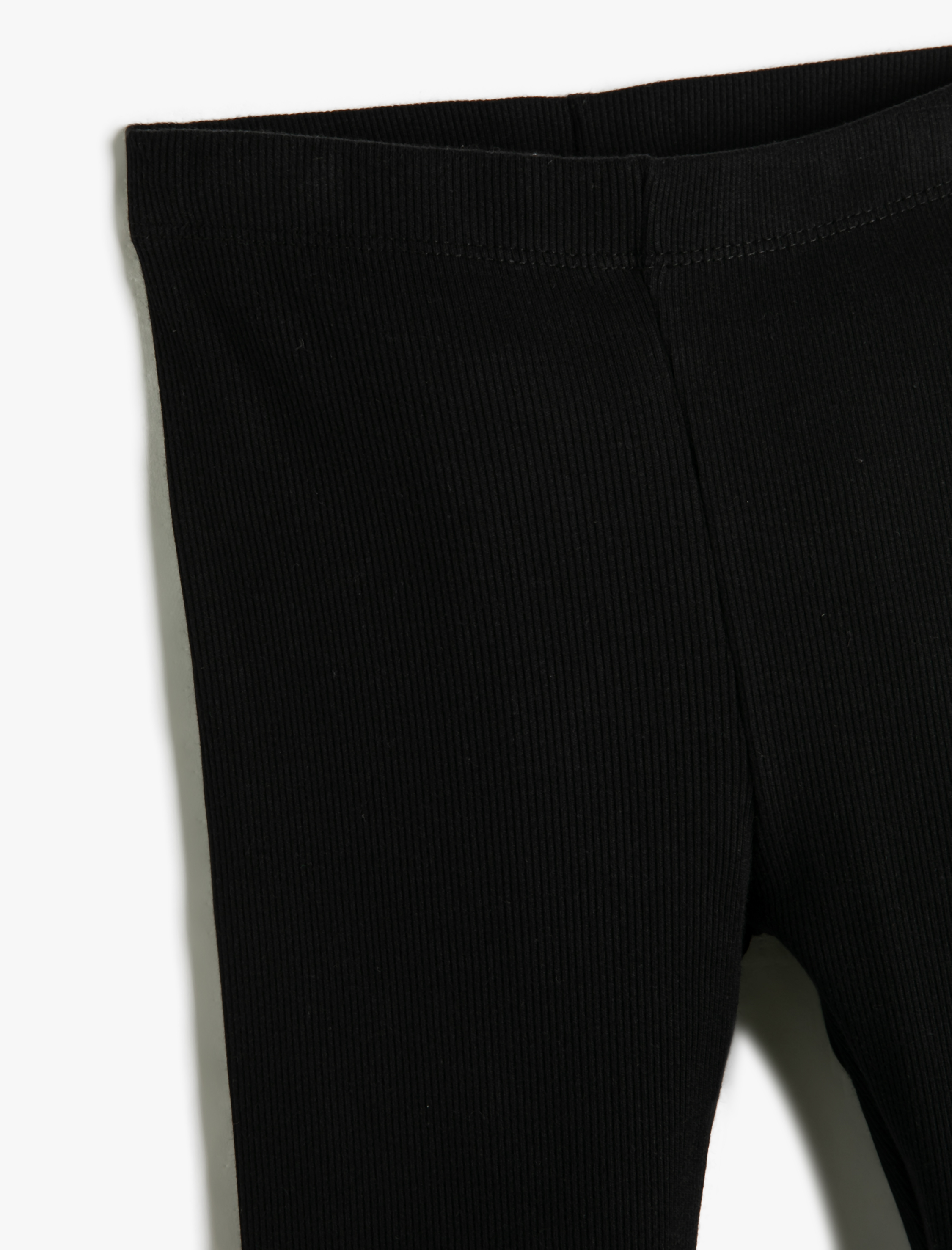  Kız Çocuk Pamuklu Tayt Basic Capri BoyFitilli Beli Lastikli