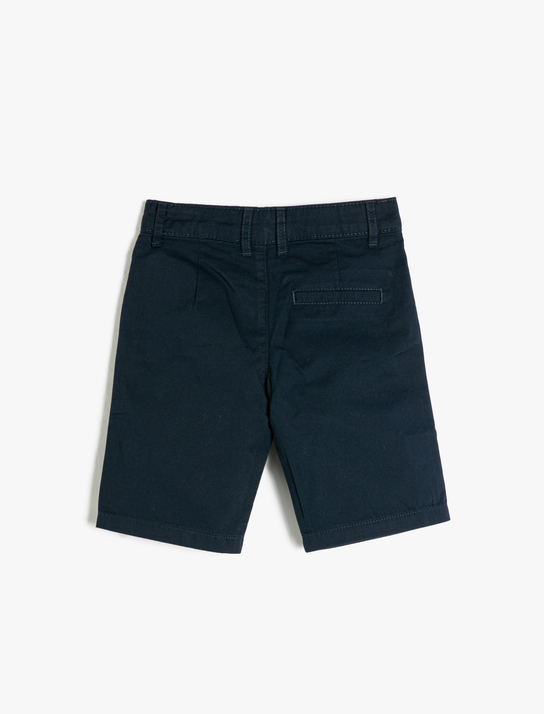  Erkek Çocuk Bermuda Şort Basic Chino Cepli Pamuklu Beli Ayarlanabilir Lastikli