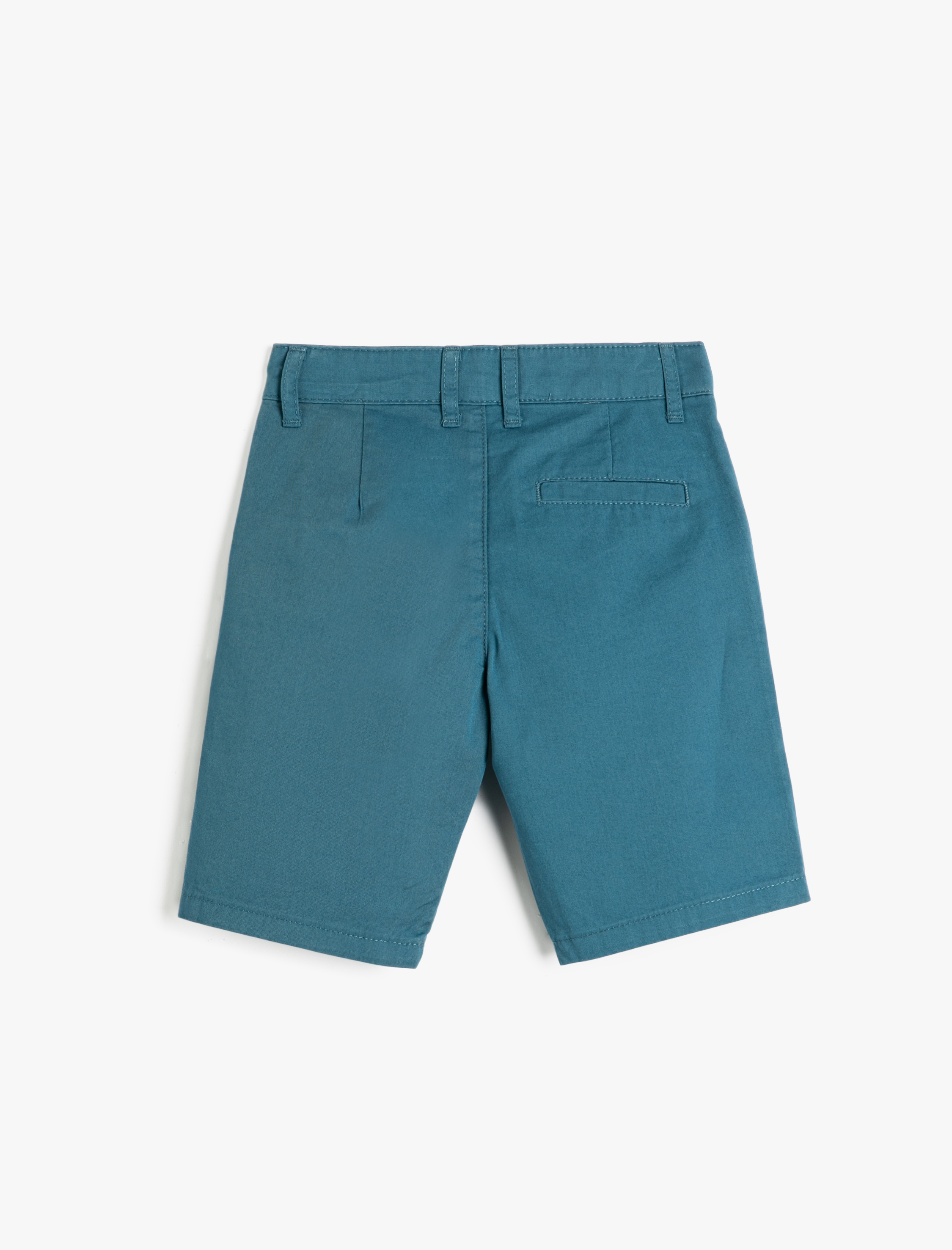  Erkek Çocuk Bermuda Şort Basic Chino Cepli Pamuklu Beli Ayarlanabilir Lastikli