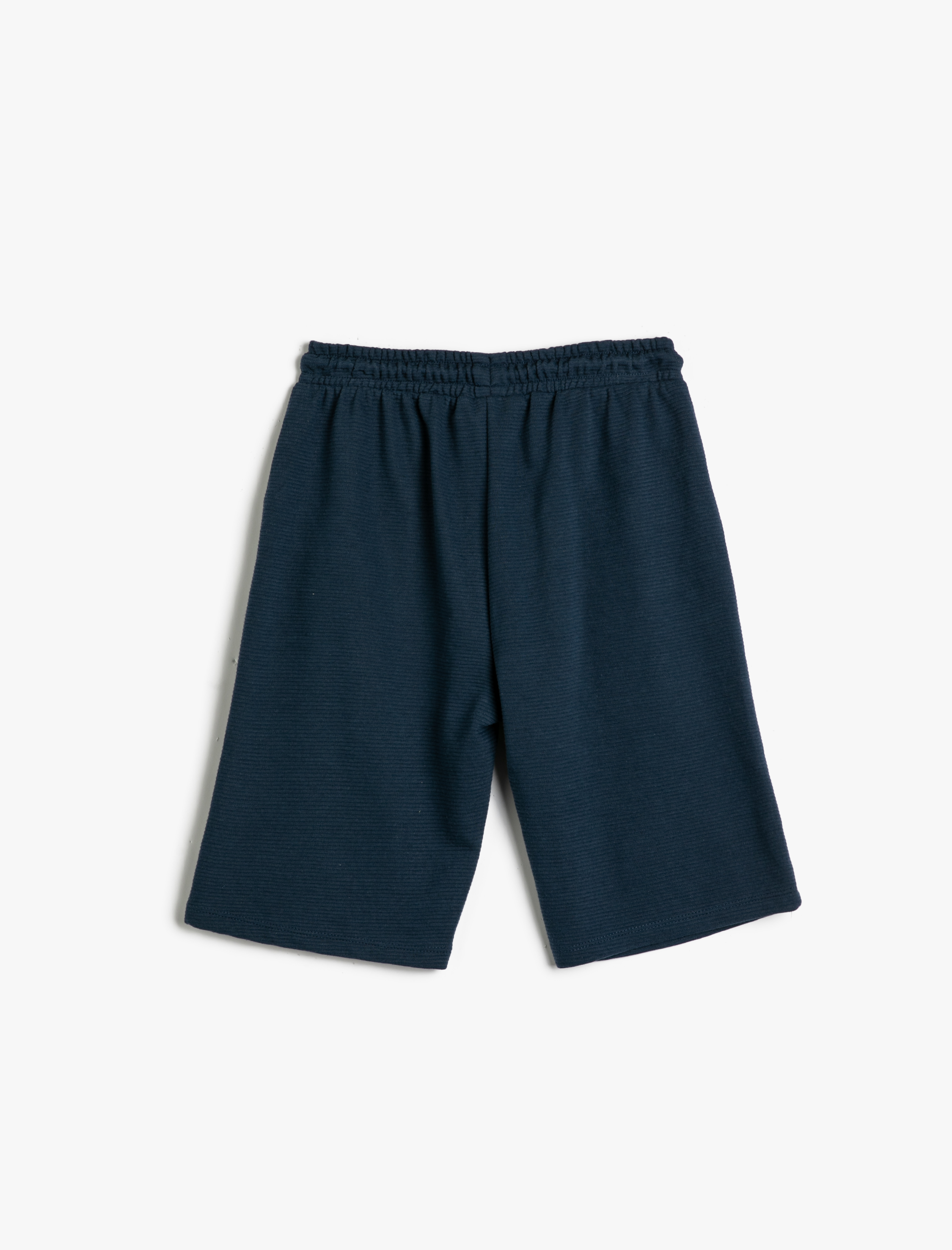  Erkek Çocuk Basic Şort Beli Bağlamalı Dokulu Cepli