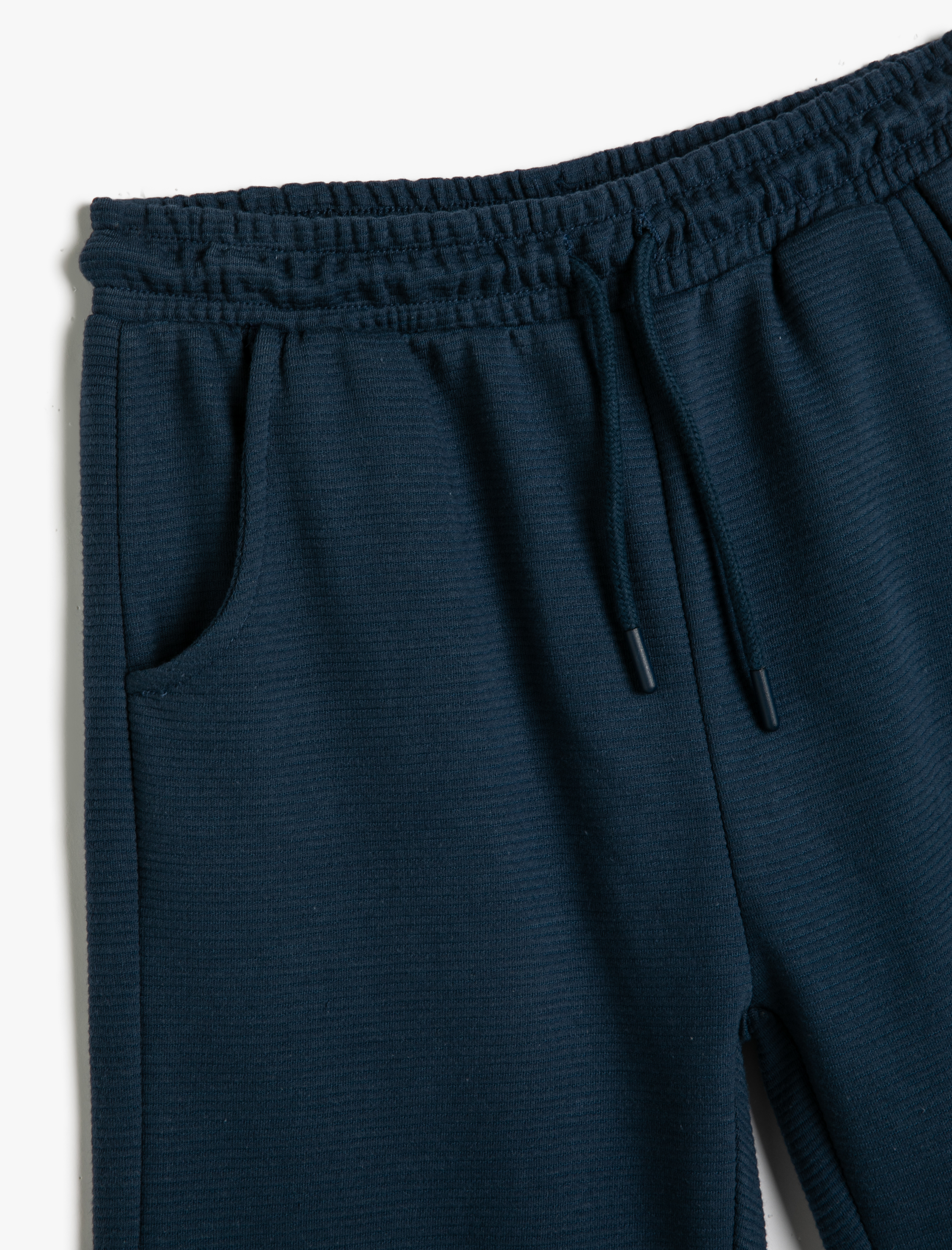  Erkek Çocuk Basic Şort Beli Bağlamalı Dokulu Cepli