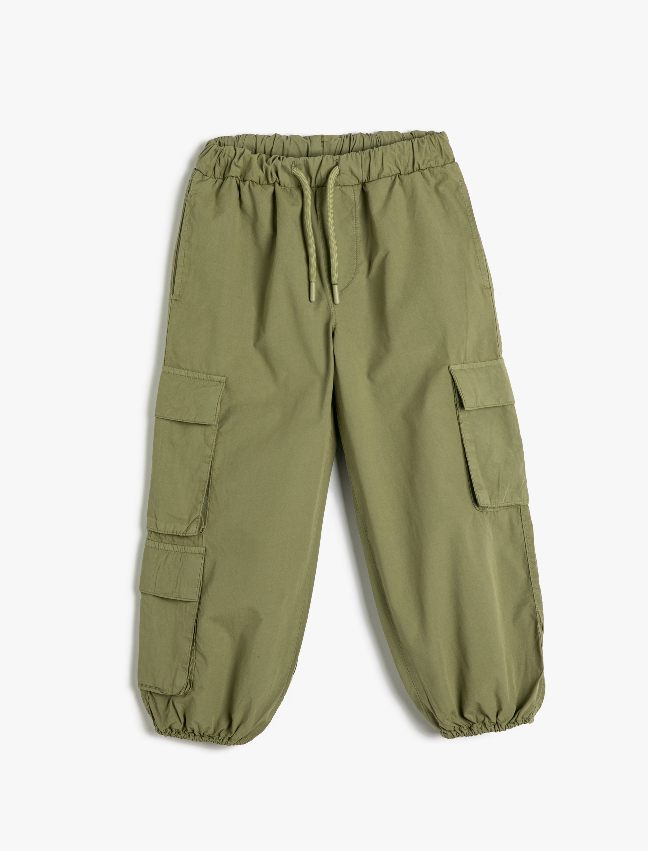  Erkek Çocuk Paraşüt Pantolon Beli Bağlamalı Yanları Cepli Pamuklu