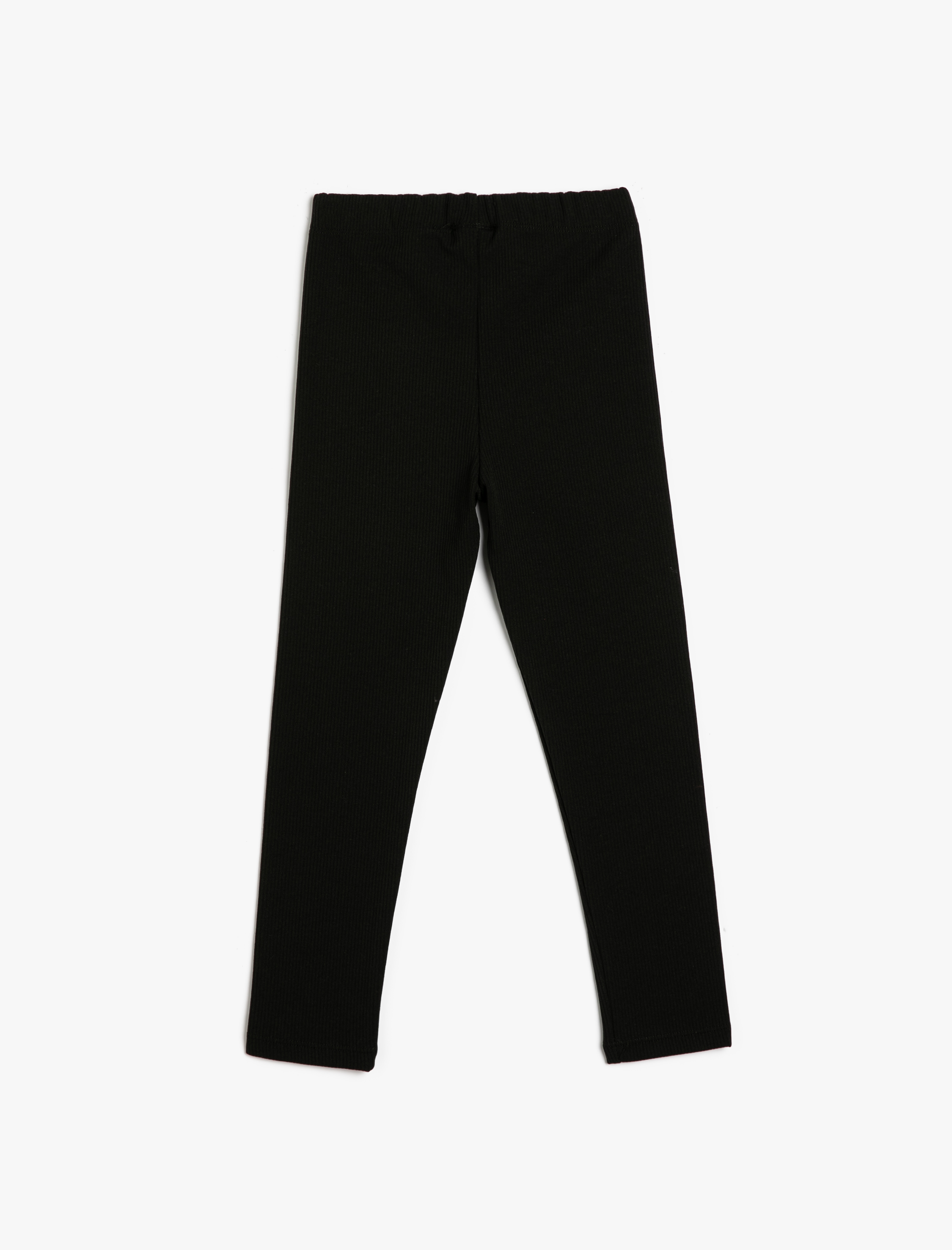  Kız Çocuk Basic Tayt Beli Lastikli Fitilli