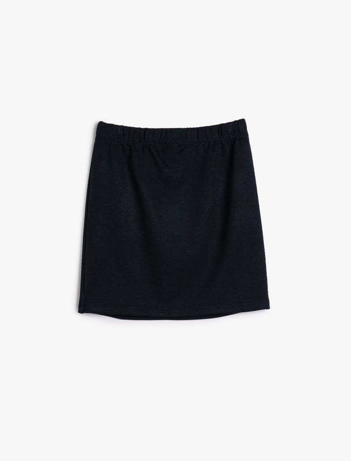 Kız Çocuk Basic Mini Etek Beli Lastikli
