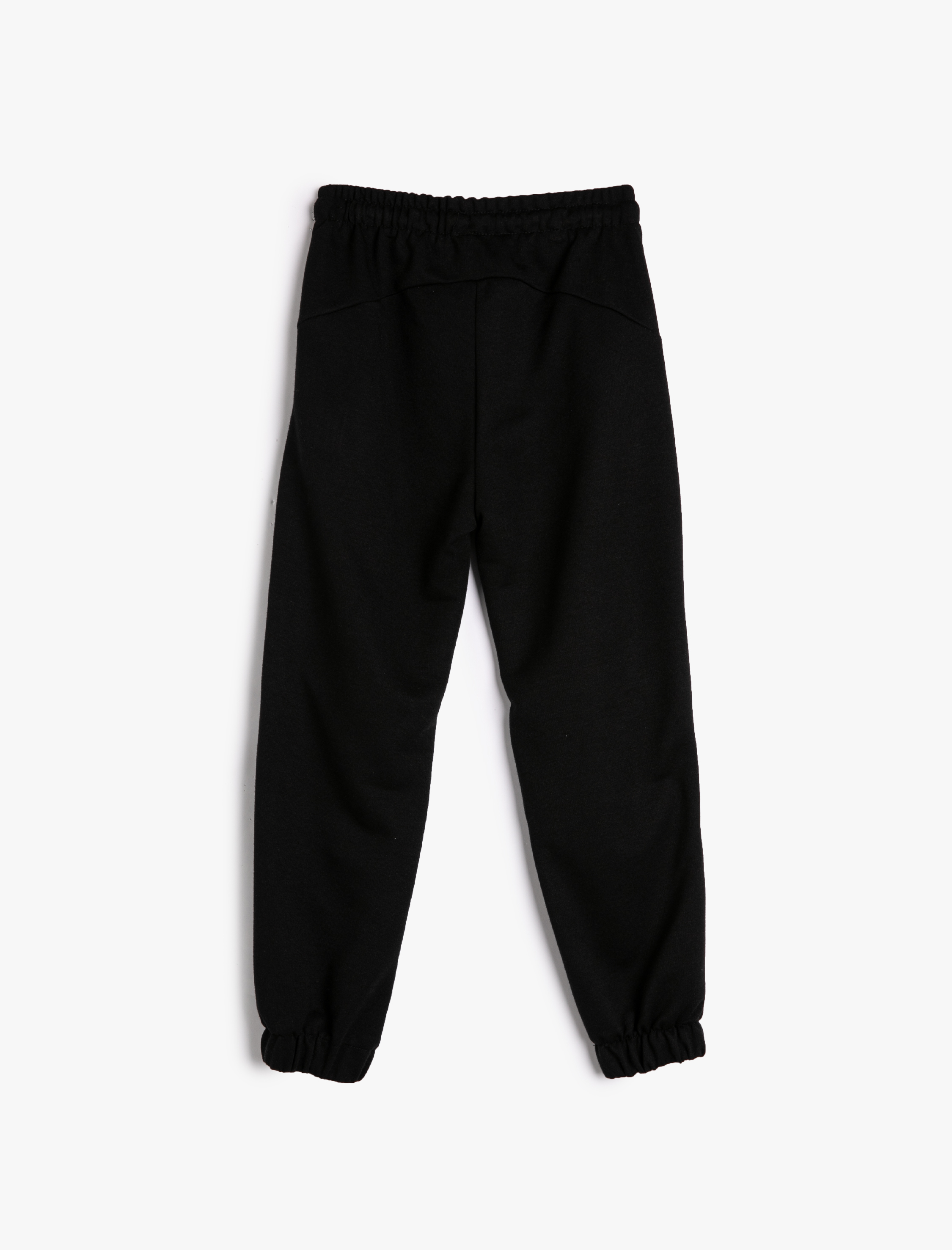  Kız Çocuk Basic Jogger Eşofman Altı Beli Bağlamalı Cepli Kat Detaylı