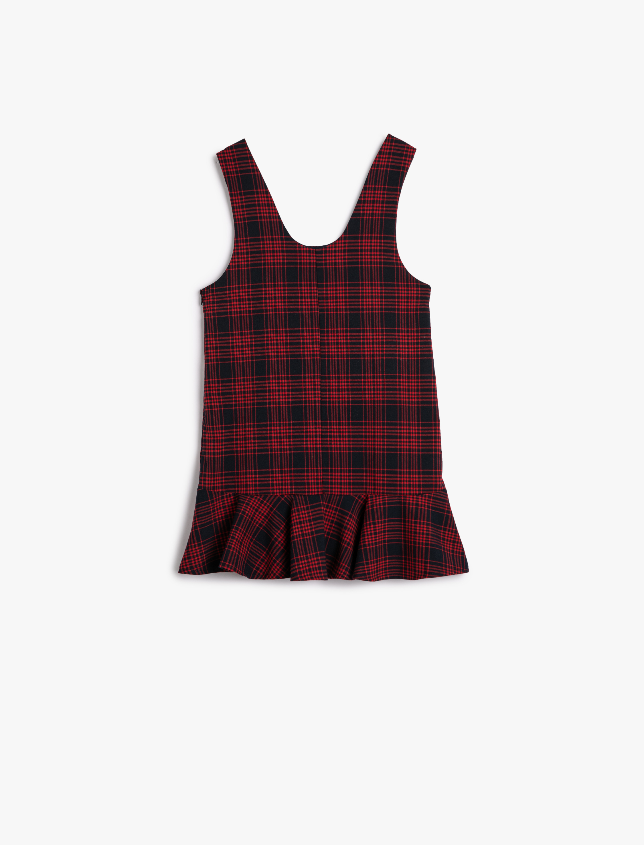  Kız Çocuk Jile Elbise Midi Fırfırlı Kalın Askılı