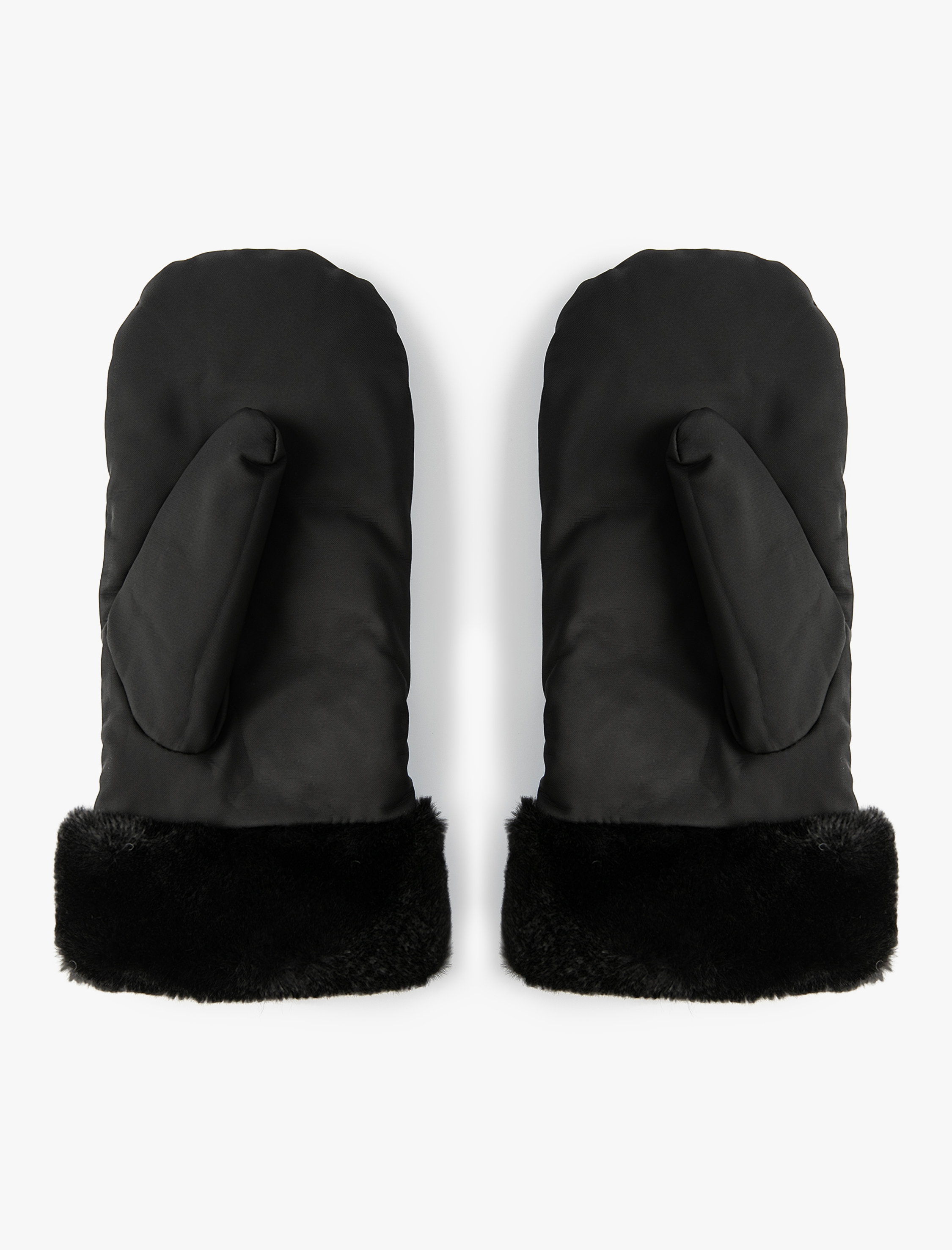  Kadın Parmaksız Eldiven Suni Kürk Detaylı İçi Peluş